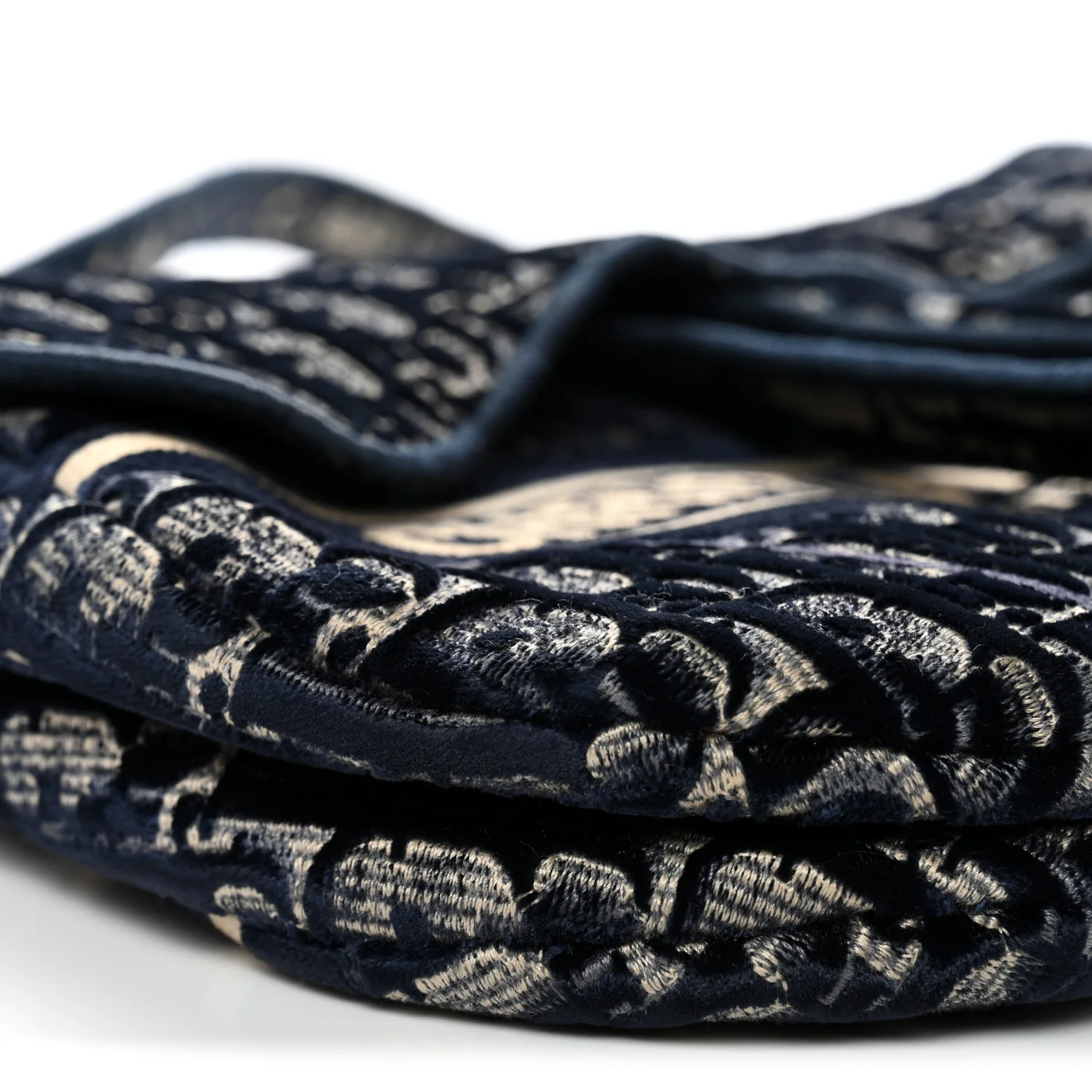 Velvet Oblique Saddle Bag Blue - Image 9
