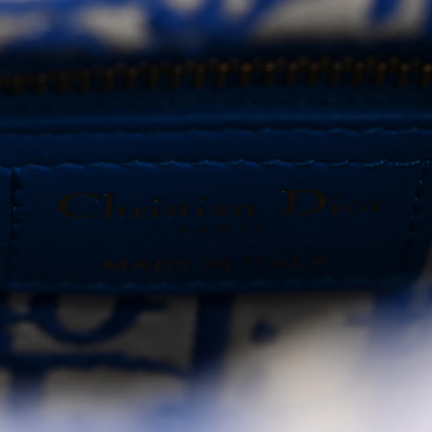 Wicker Oblique Mini Lady Dior Bag Florescent Blue - Image 6