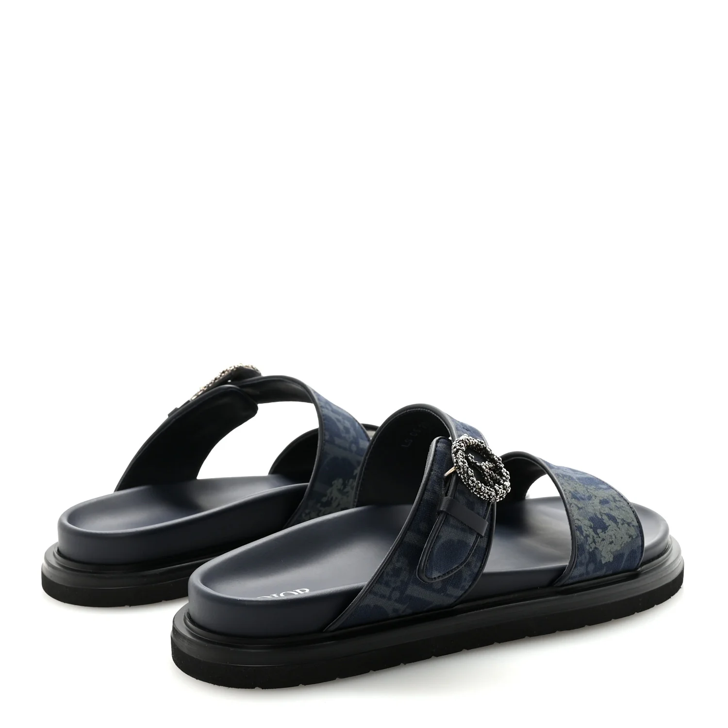 X DENIM TEARS Denim Calfskin Oblique Mens Sandals 44 Blue - Image 5