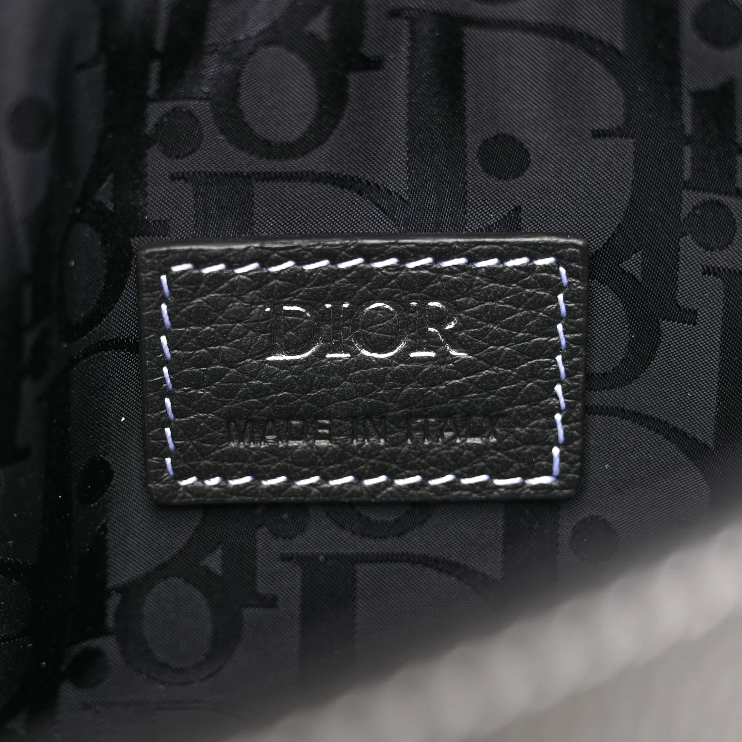 X KAWS Grained Calfskin Saddle Pouch Black - Image 6