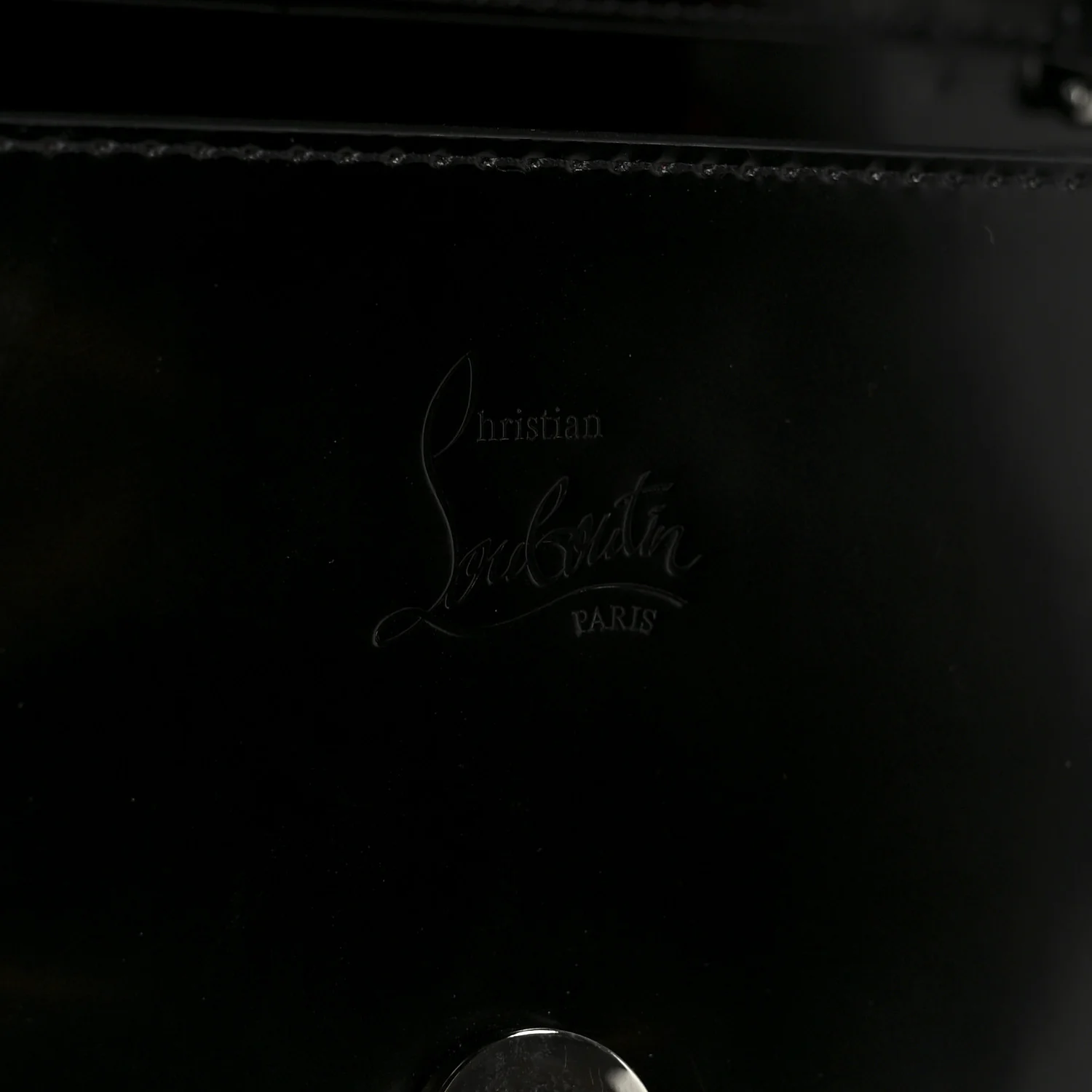 Abrasivato Calfskin Loubi54 Clutch Black Gun Metal - Image 7