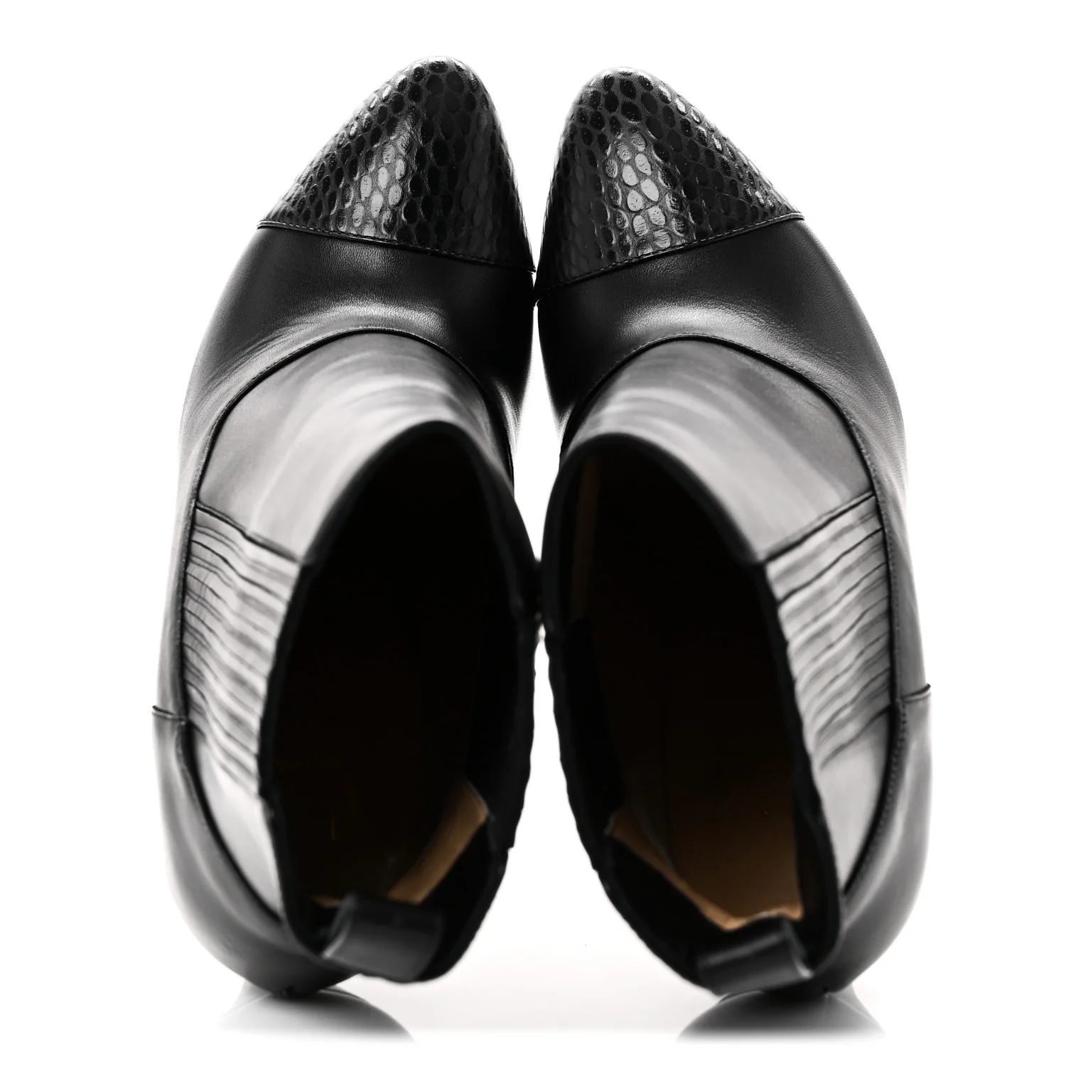 Calfskin Shine Me In The 90s 85 Ankle Boots 38 Black - Image 2