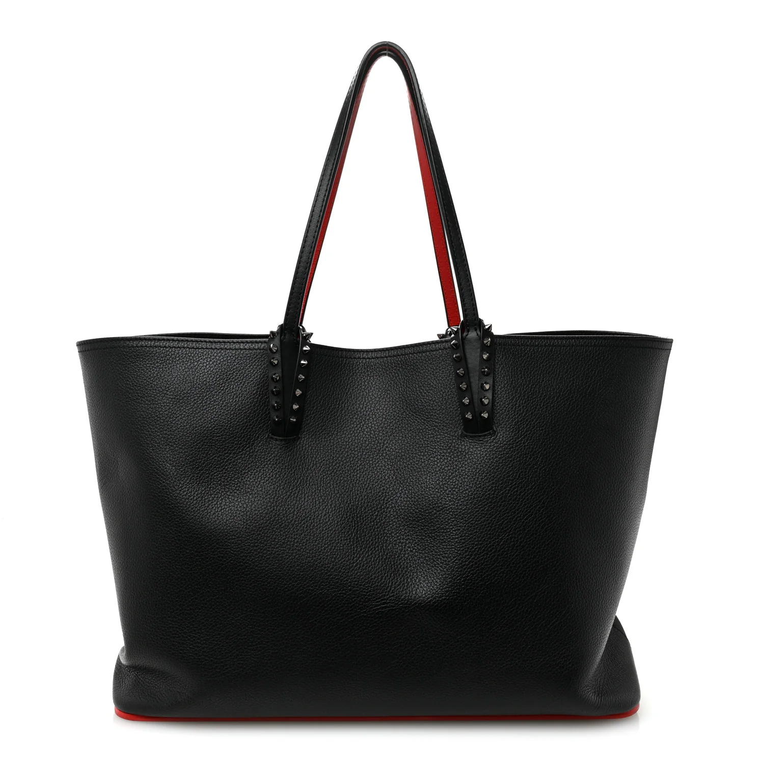 Calfskin Spikes East West Cabata Tote Black
