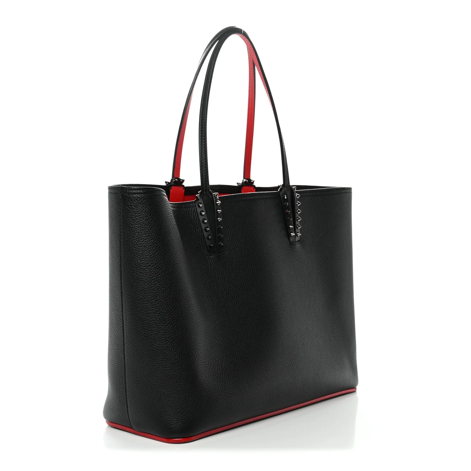 Calfskin Spikes East West Cabata Tote Black - Image 4
