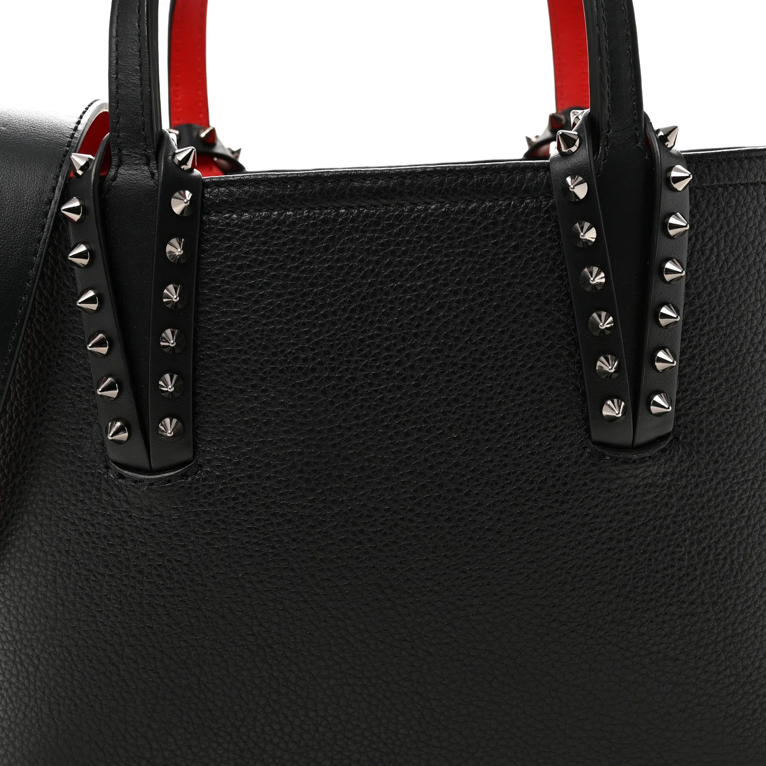 Calfskin Spikes Mini East West Cabata Tote Black - Image 7