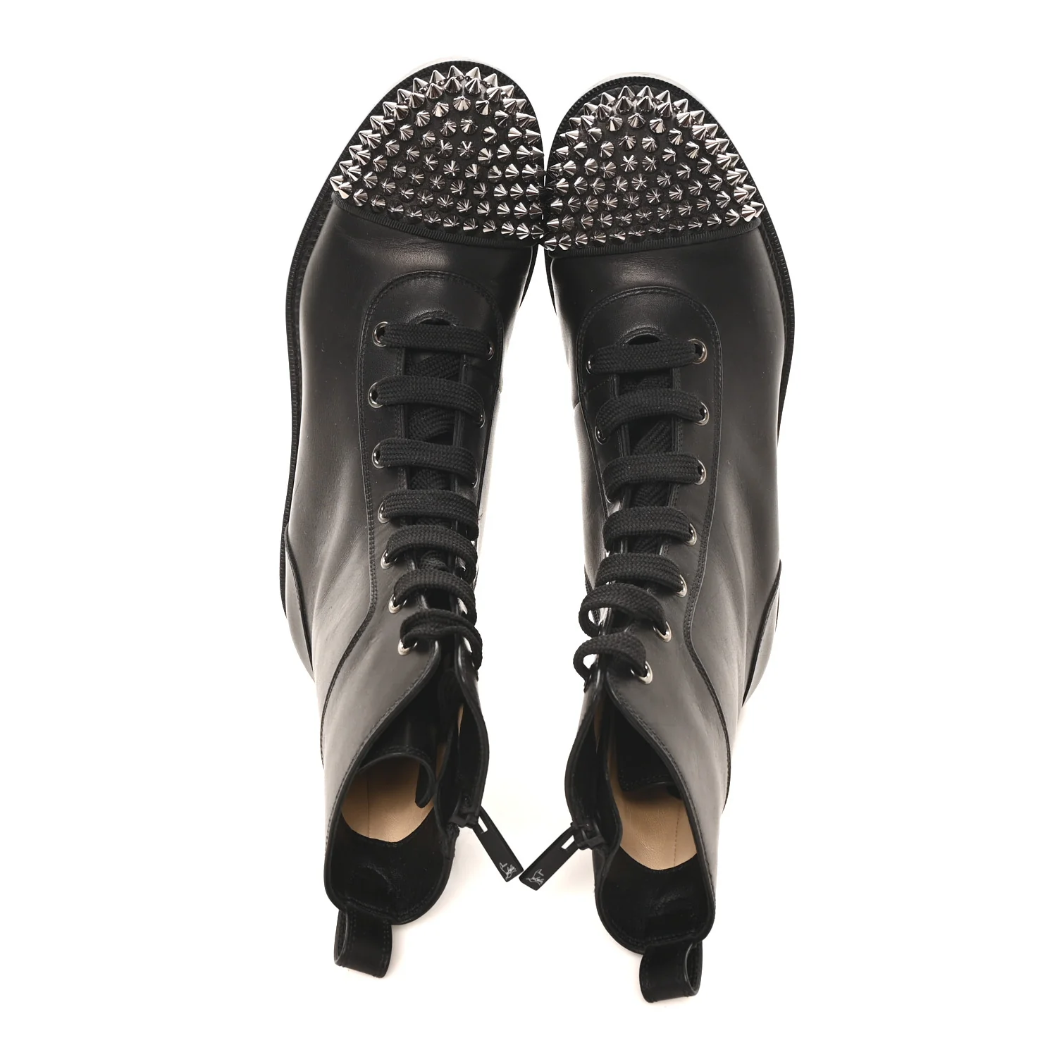 Calfskin Spikes TS Croc Flat Boots 35.5 Black - Image 2