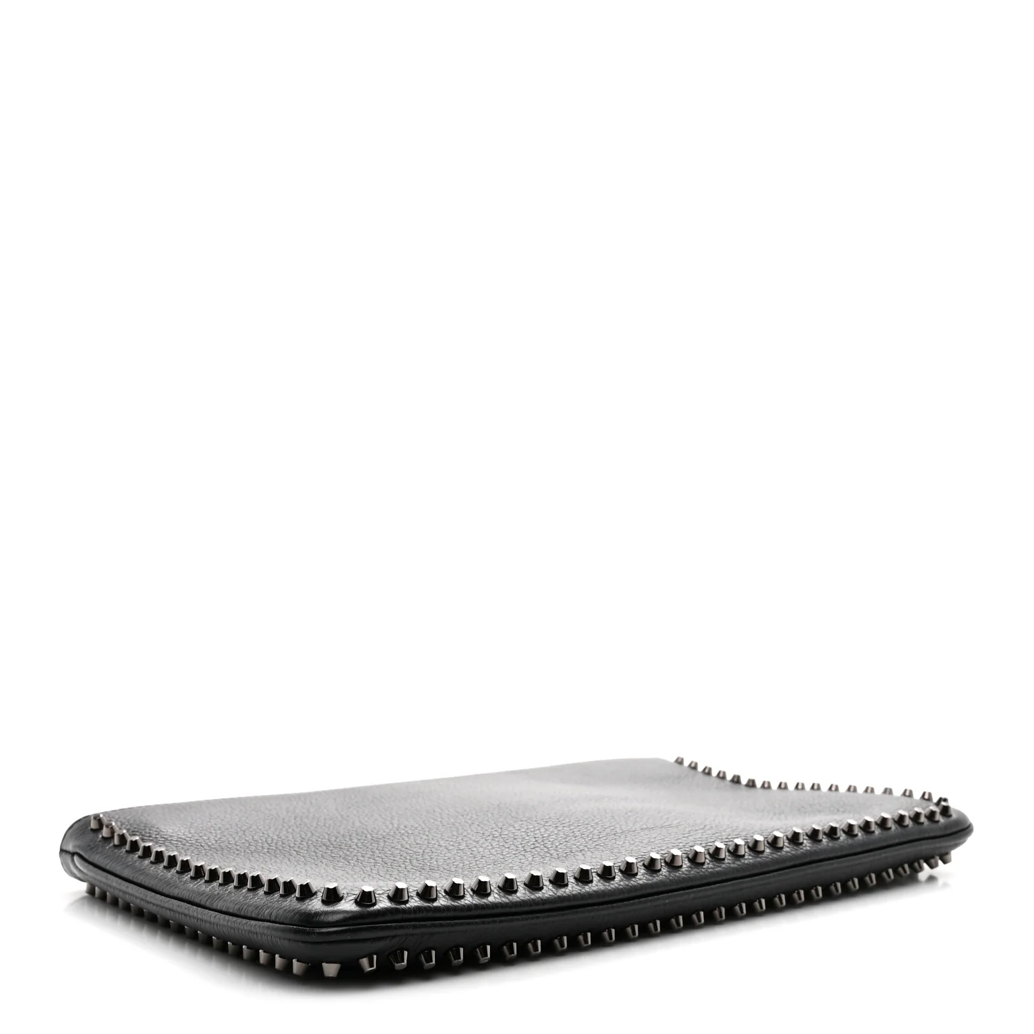 Calfskin Studded Loubiposh Clutch Black - Image 3