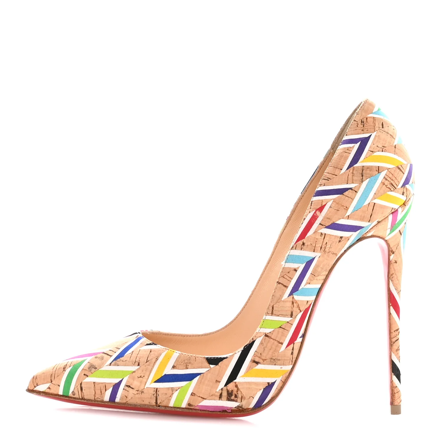 Cork Chevron Pigalle Follie 100 Pumps 38 Multicolor