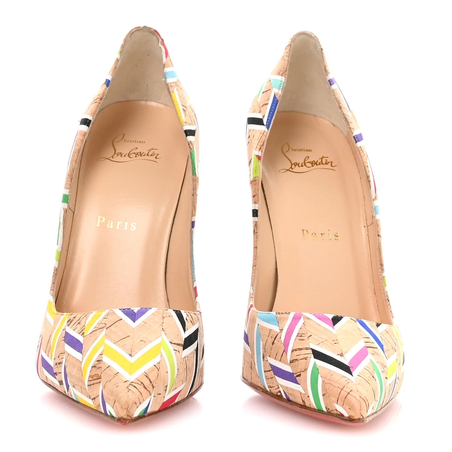 Cork Chevron Pigalle Follie 100 Pumps 38 Multicolor - Image 3