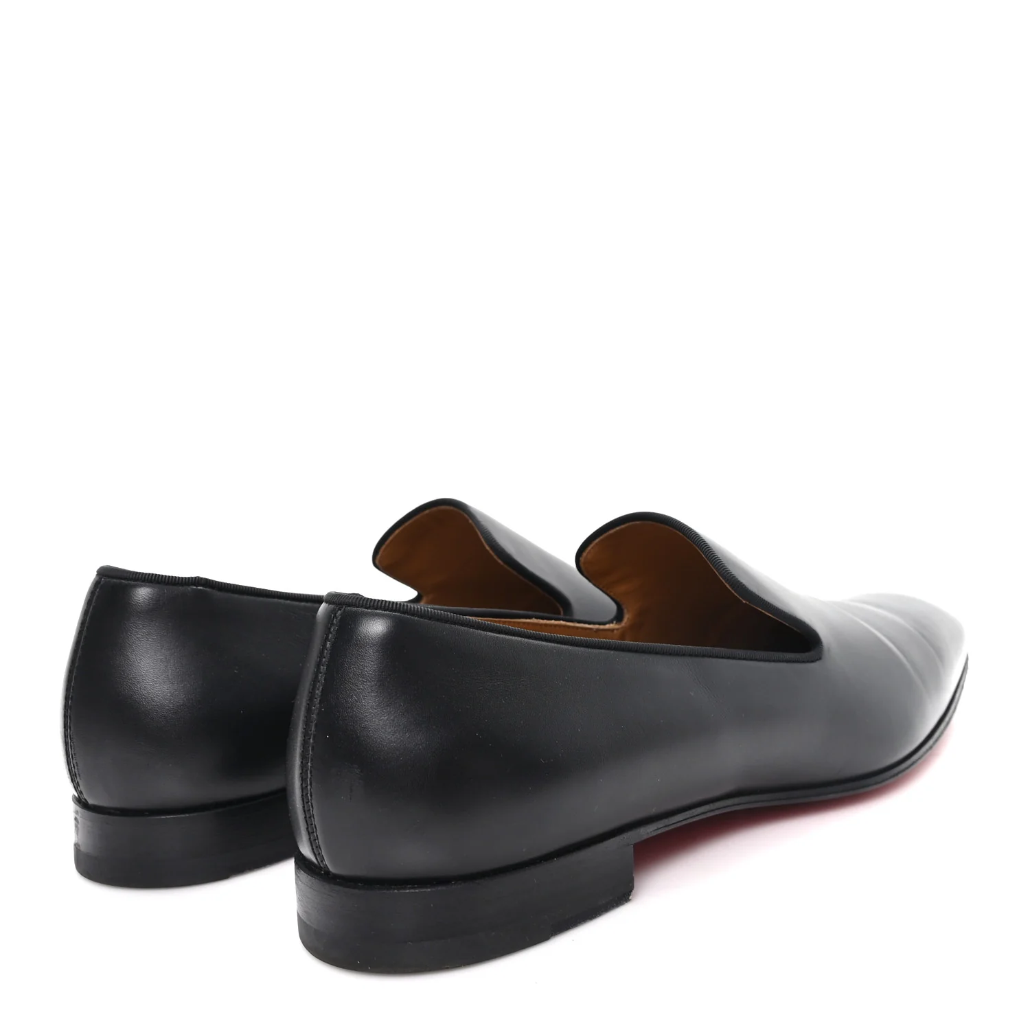 Mens Calfskin Brosse Dandelion Flat Loafers 43.5 Black - Image 5