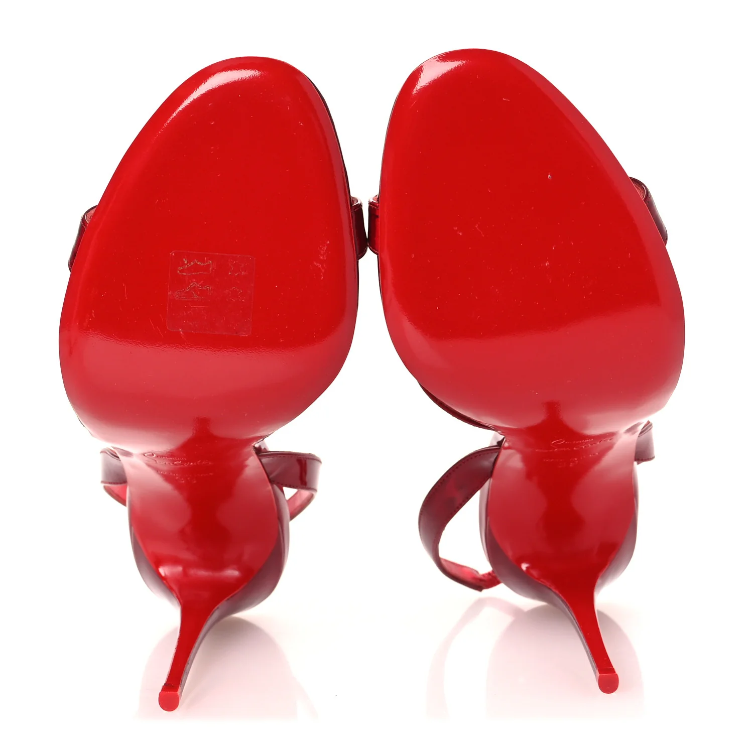 Metallic Patent Psychic Emilie 100 Slingback Sandals 39 Loubi - Image 7