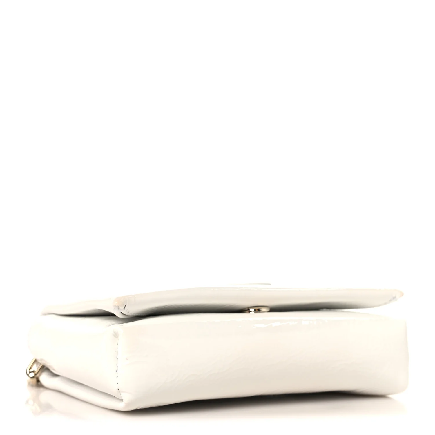 Naplak Patent Calfskin Monochrome Small Loubi54 Shoulder Bag White - Image 4