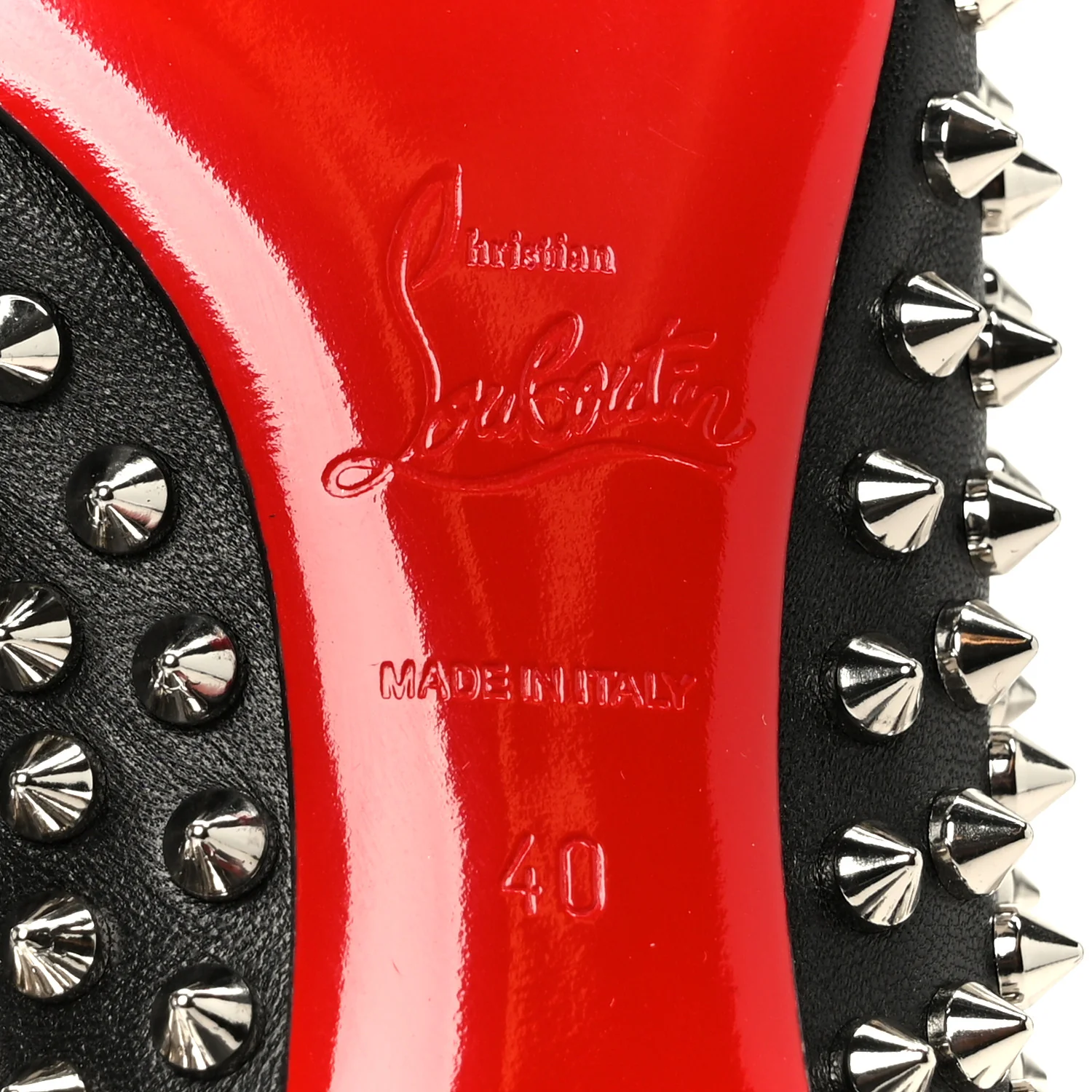 Nappa Baba Spikes Flats 40 Black Silver - Image 8