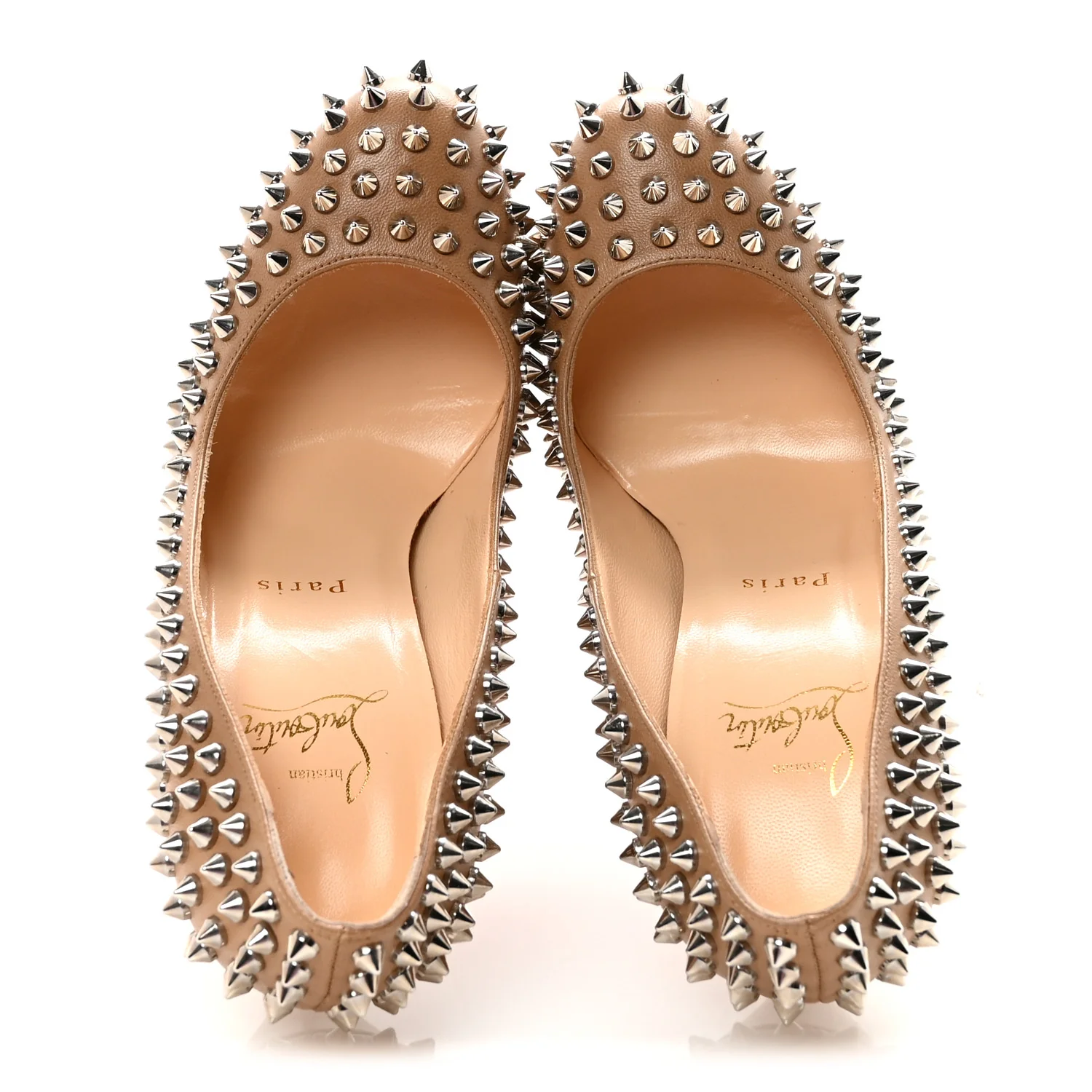Nappa Bianca Spikes 140 Pumps 37.5 Corde Silver - Image 2