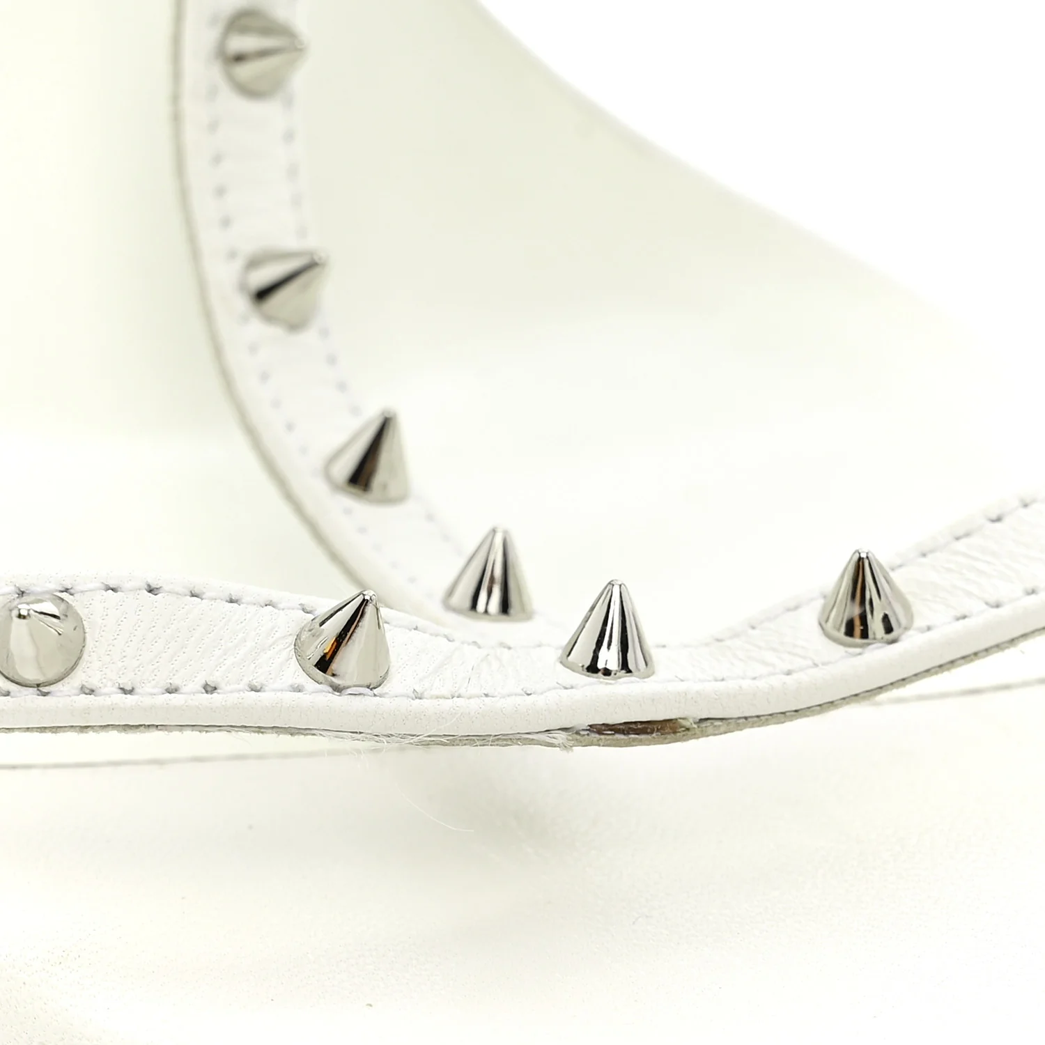Nappa Bombina Spikes 100 Sandals 37.5 White - Image 13