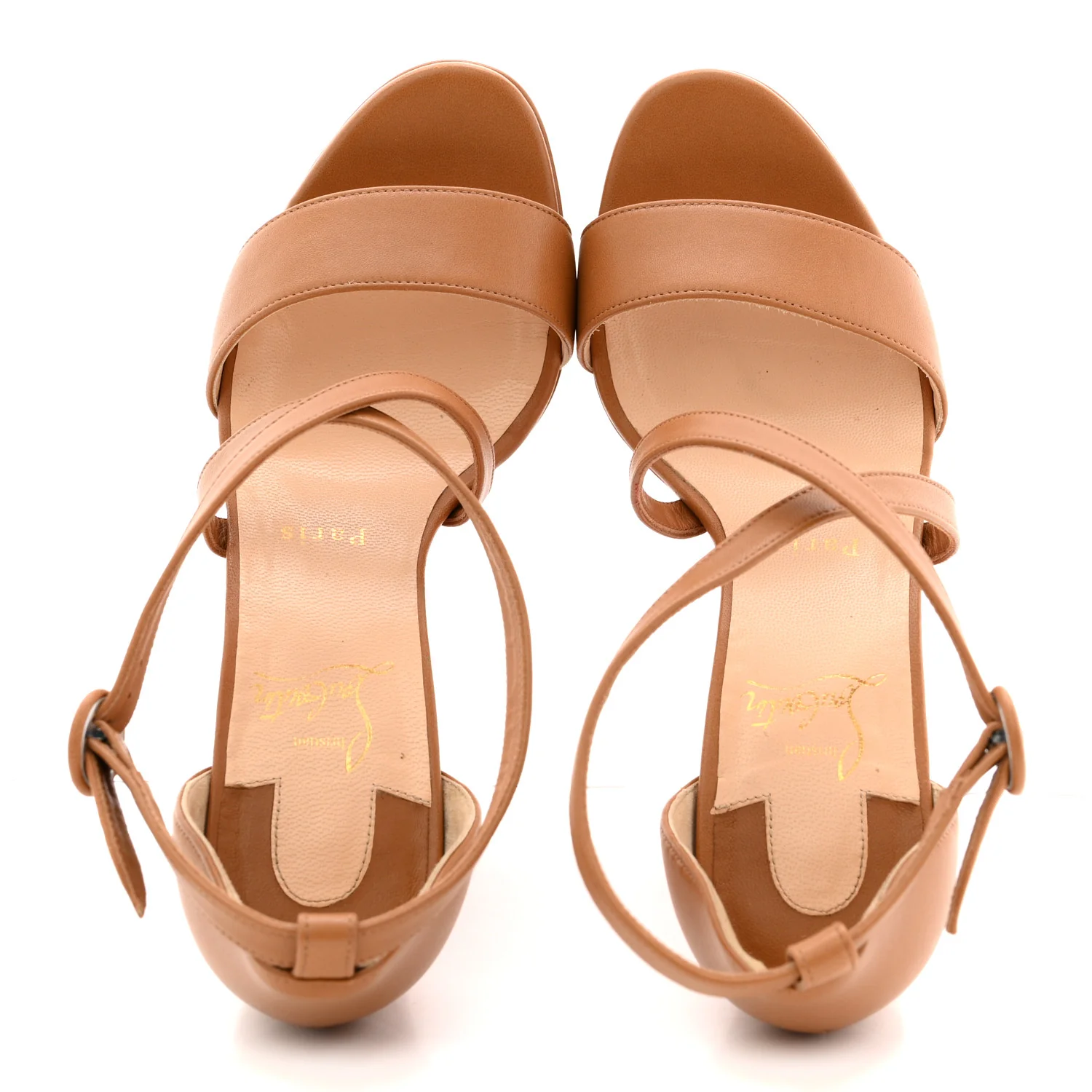 Nappa Loubi Bee Alta 130 Sandals 37 Nude - Image 2