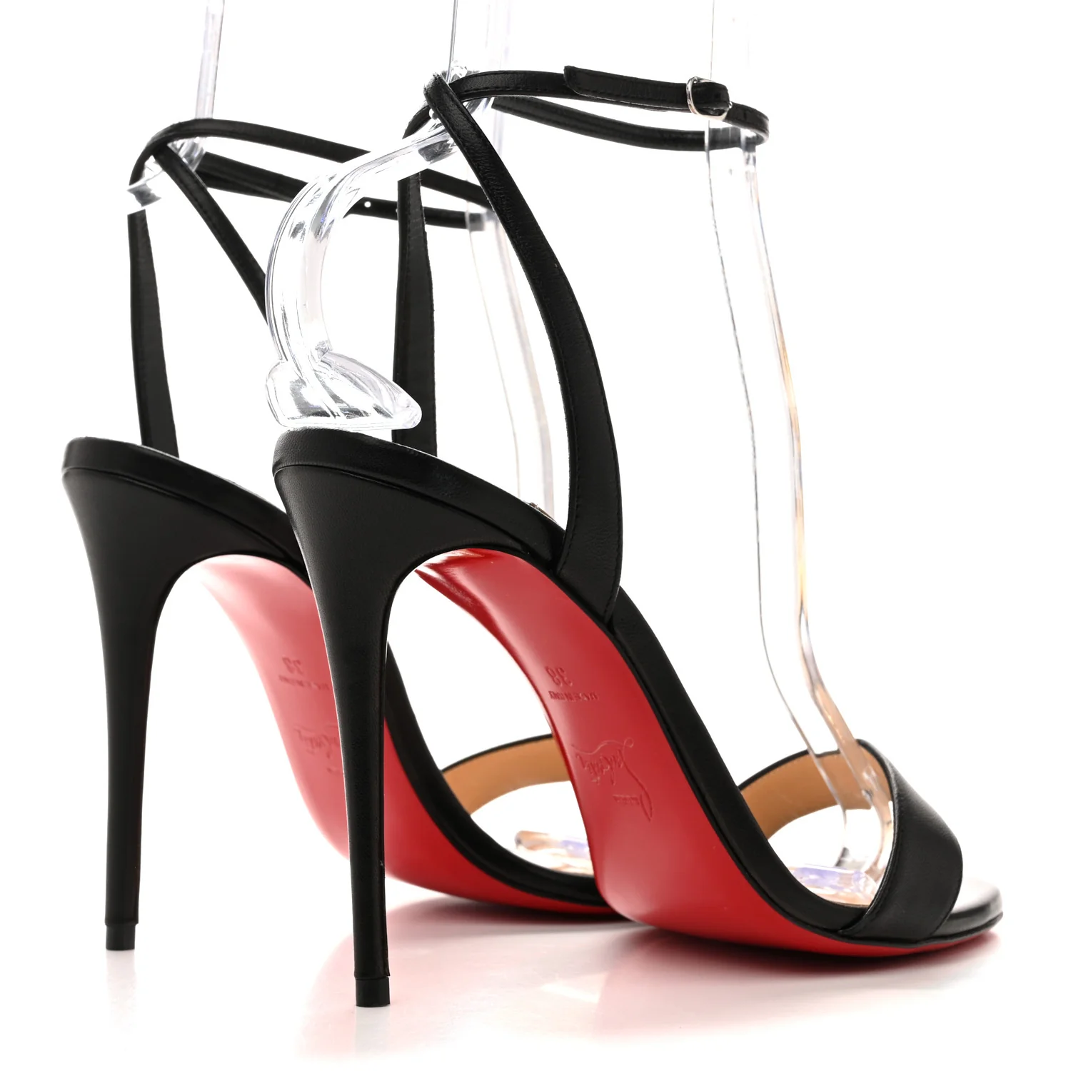 Nappa Loubi Girl 100 Sandals 38 Black - Image 5