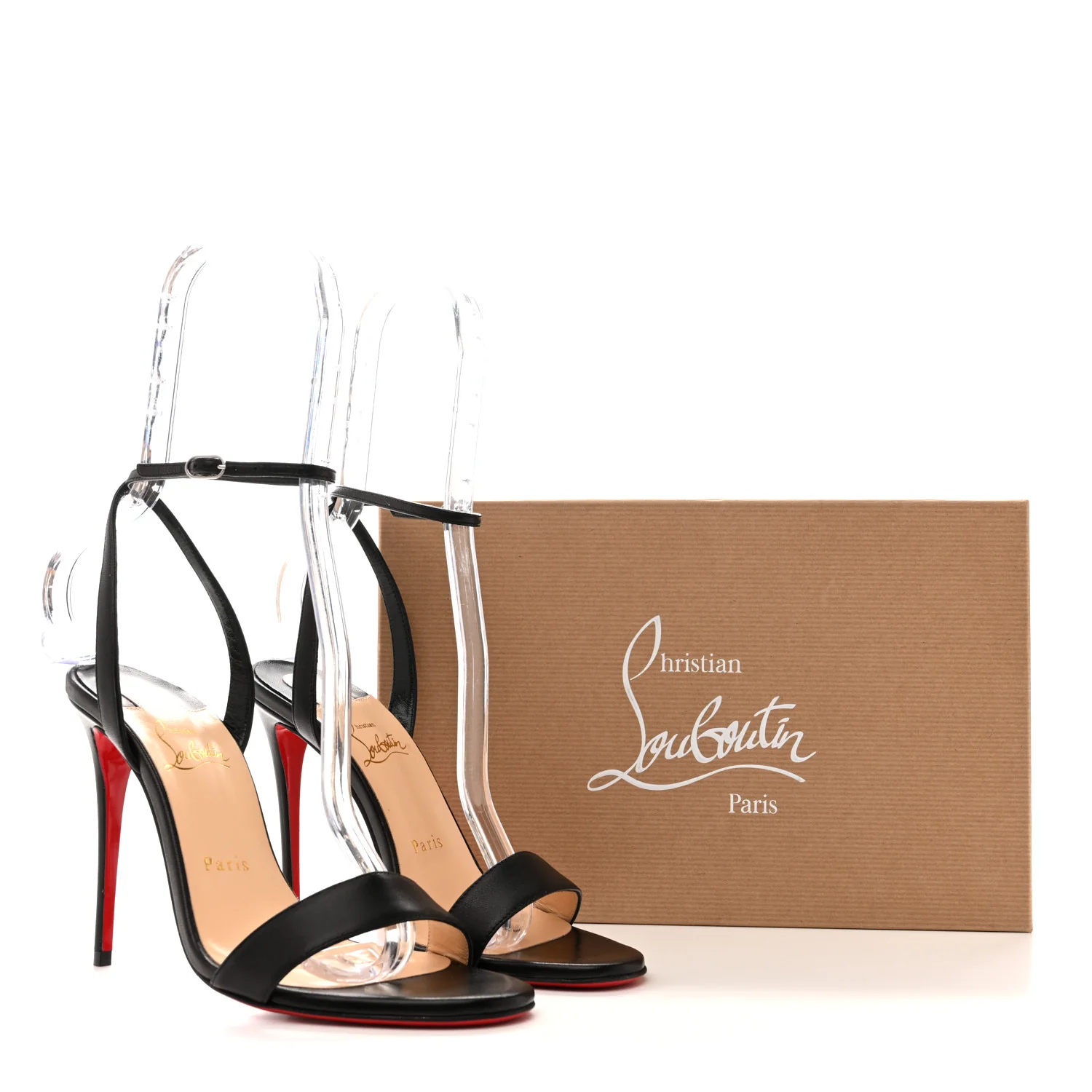 Nappa Loubi Girl 100 Sandals 38 Black - Image 9