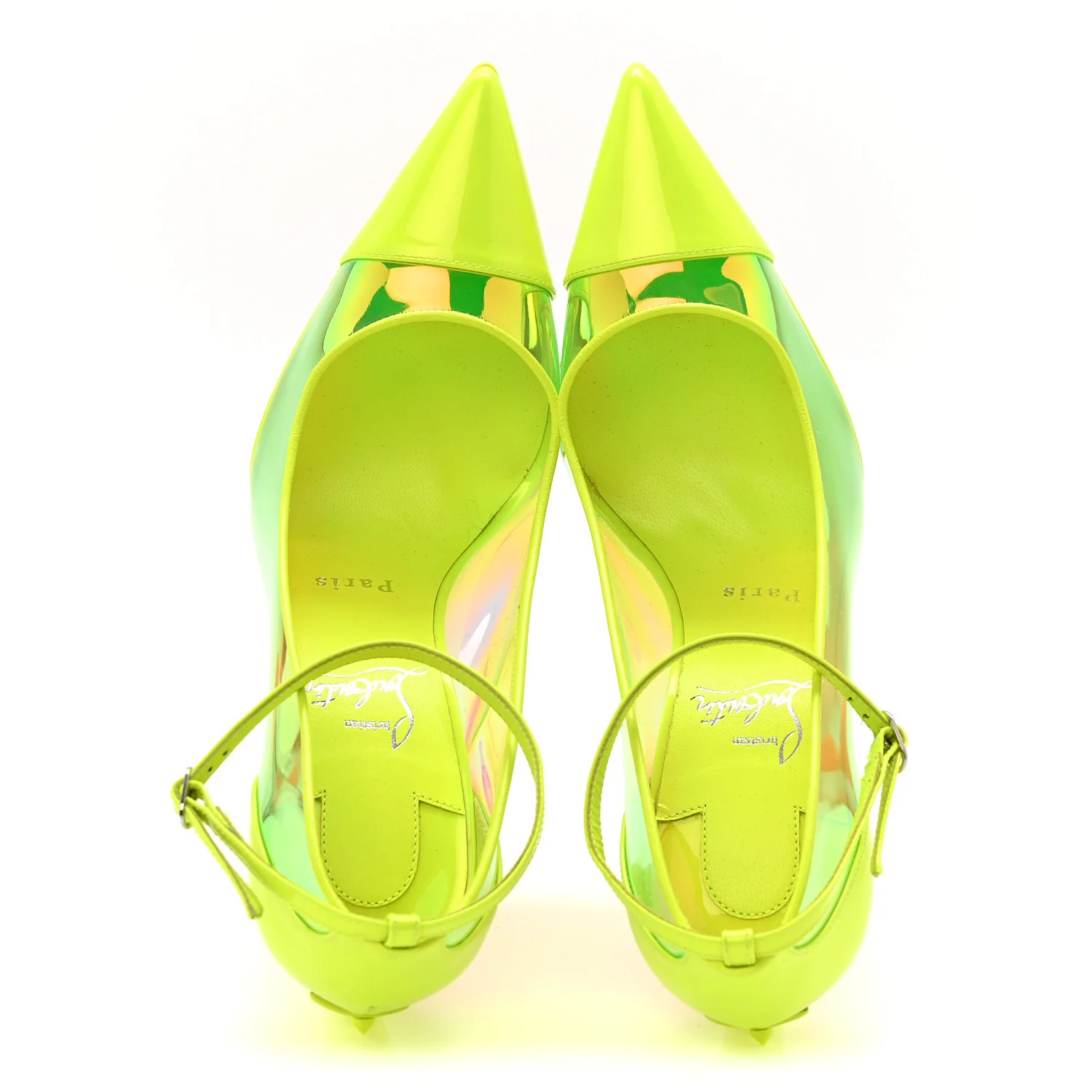 Patent Perle Debout Condorapik 100 Pumps 38 Fluo Yellow - Image 5