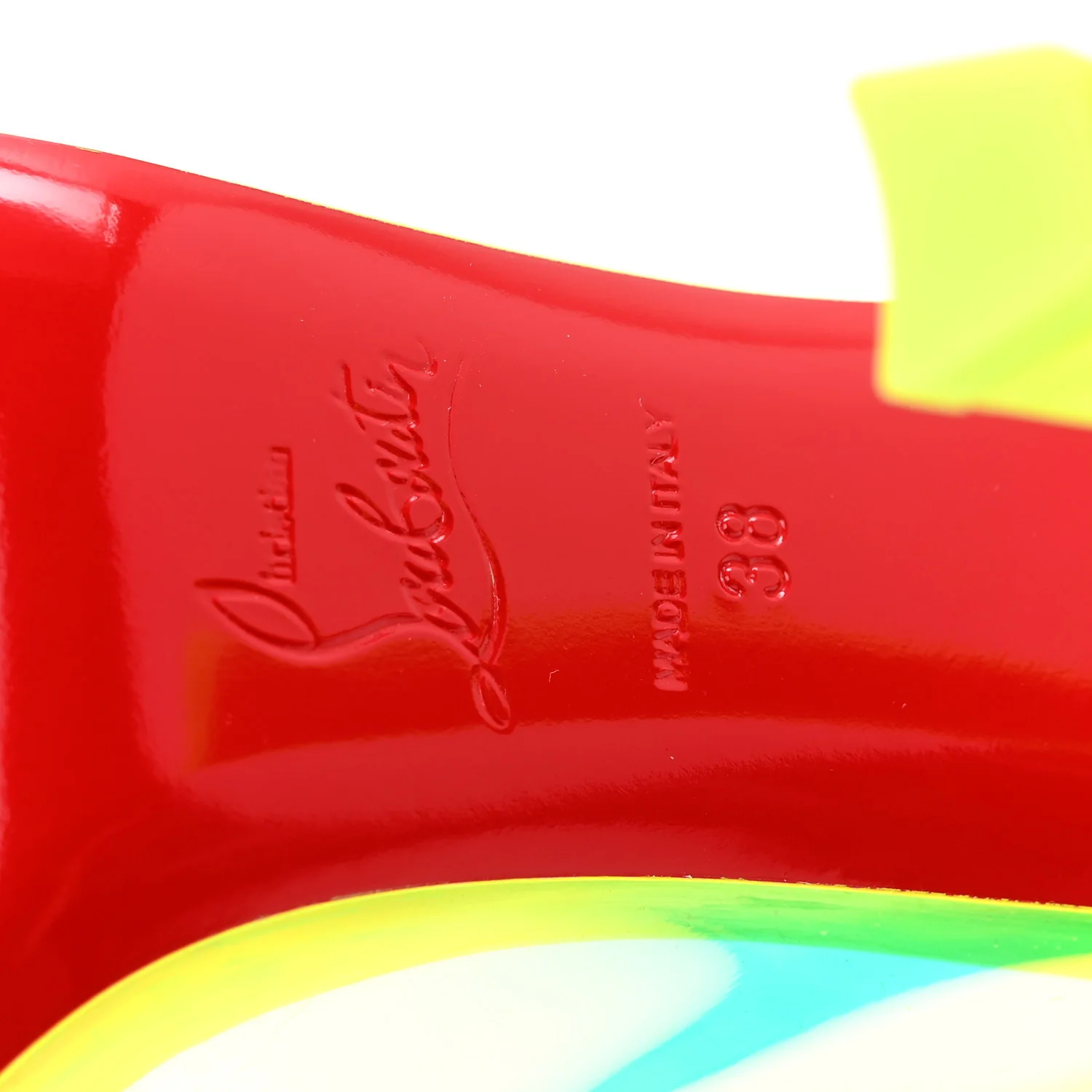 Patent Perle Debout Condorapik 100 Pumps 38 Fluo Yellow - Image 7