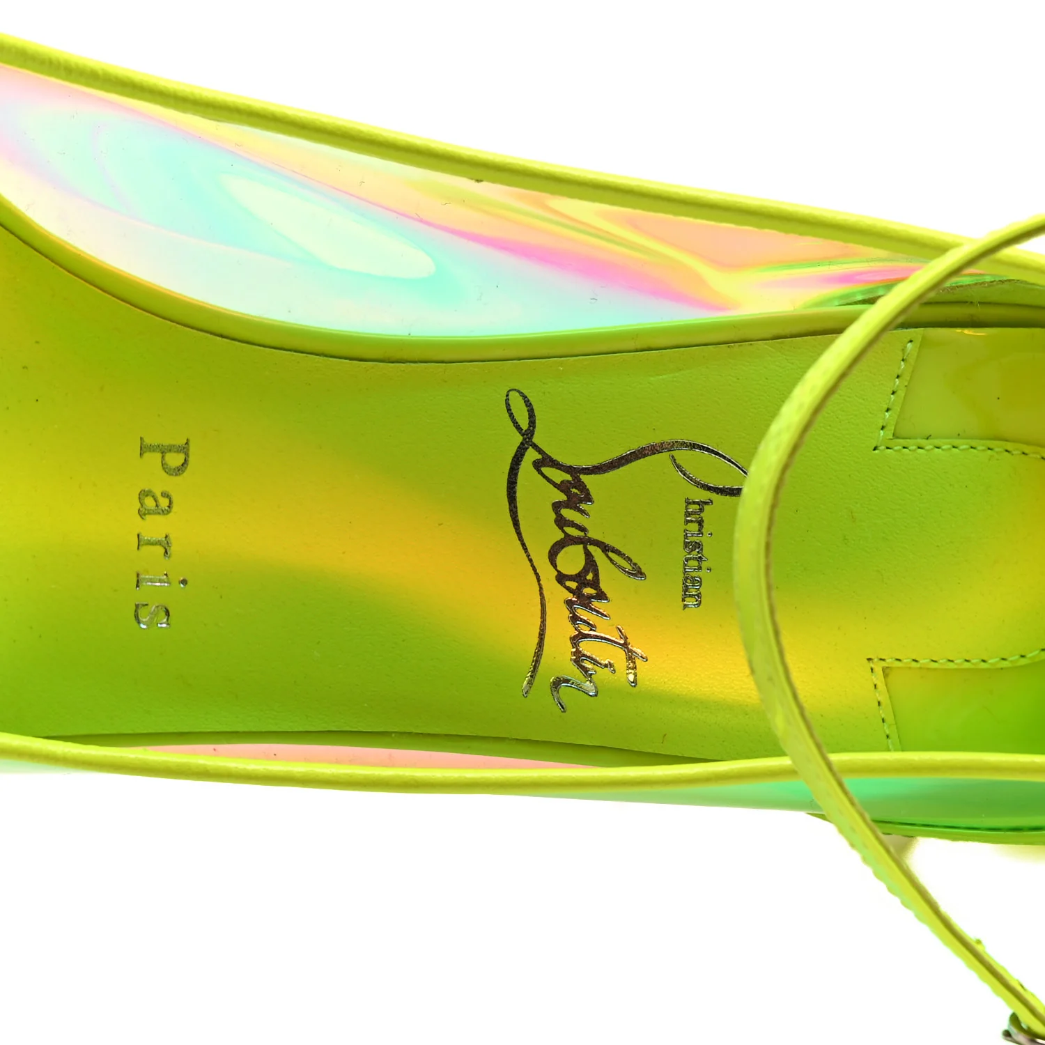 Patent Perle Debout Condorapik 100 Pumps 38 Fluo Yellow - Image 8