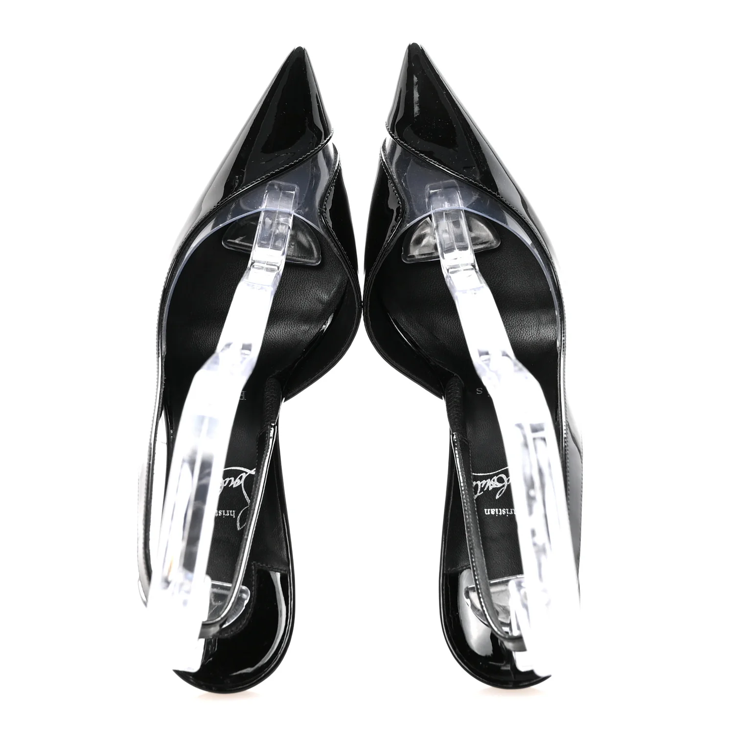 Patent PVC Posticha 80 Slingback Pumps 37 Black - Image 2