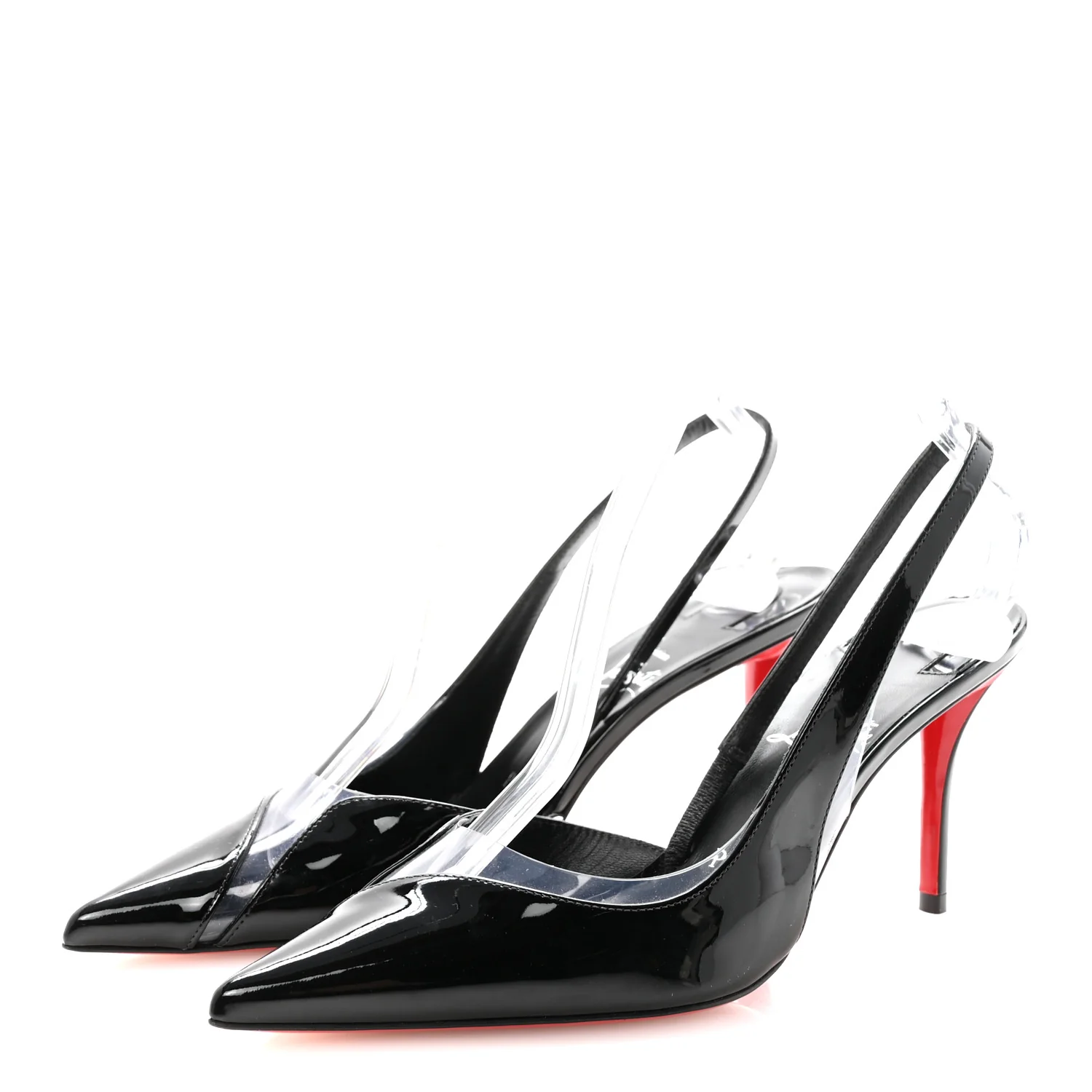 Patent PVC Posticha 80 Slingback Pumps 37 Black - Image 4