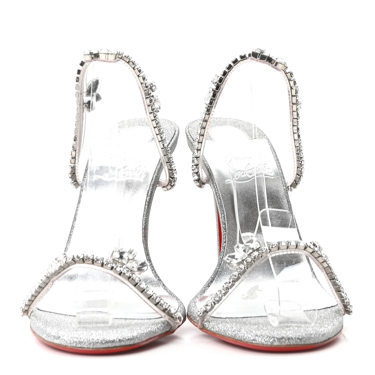 PVC Crystal Just Queen 100 Sandals 39 Silver - Image 2