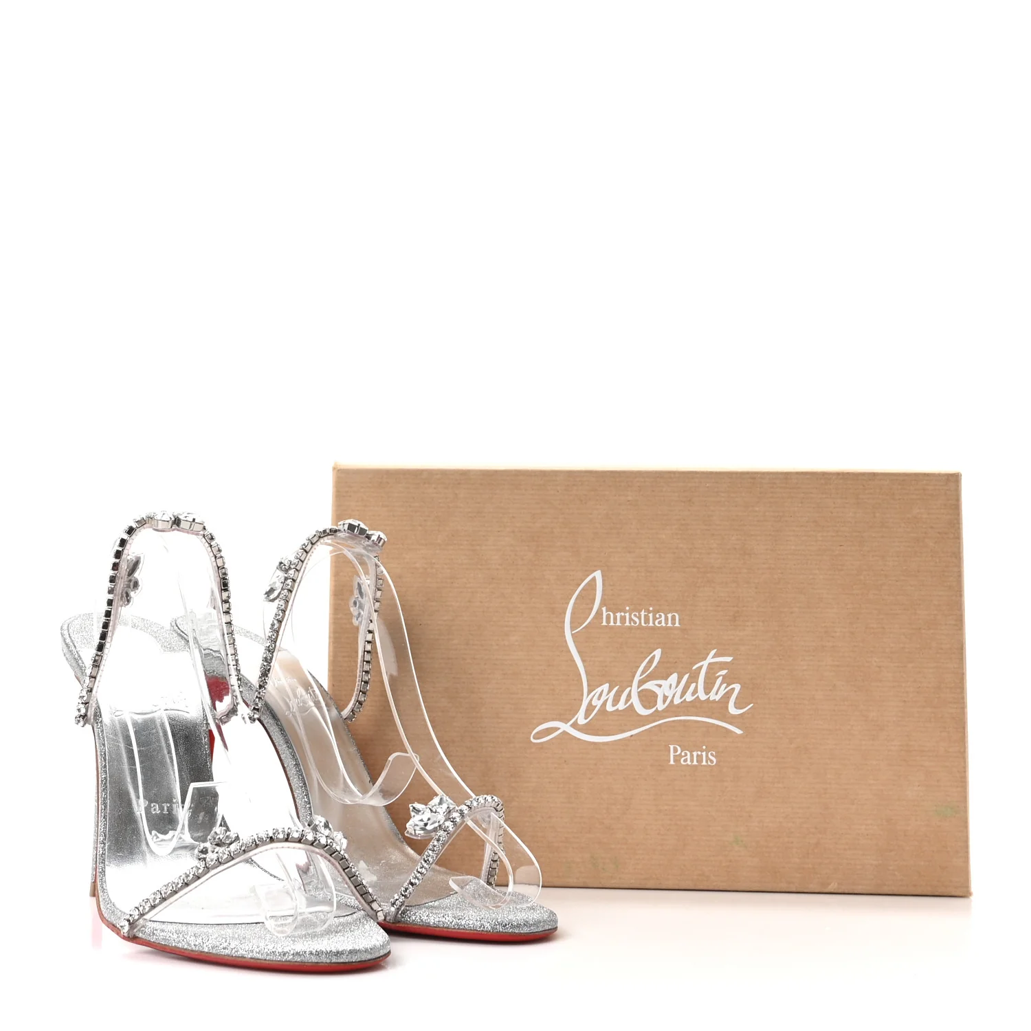 PVC Crystal Just Queen 100 Sandals 39 Silver - Image 9