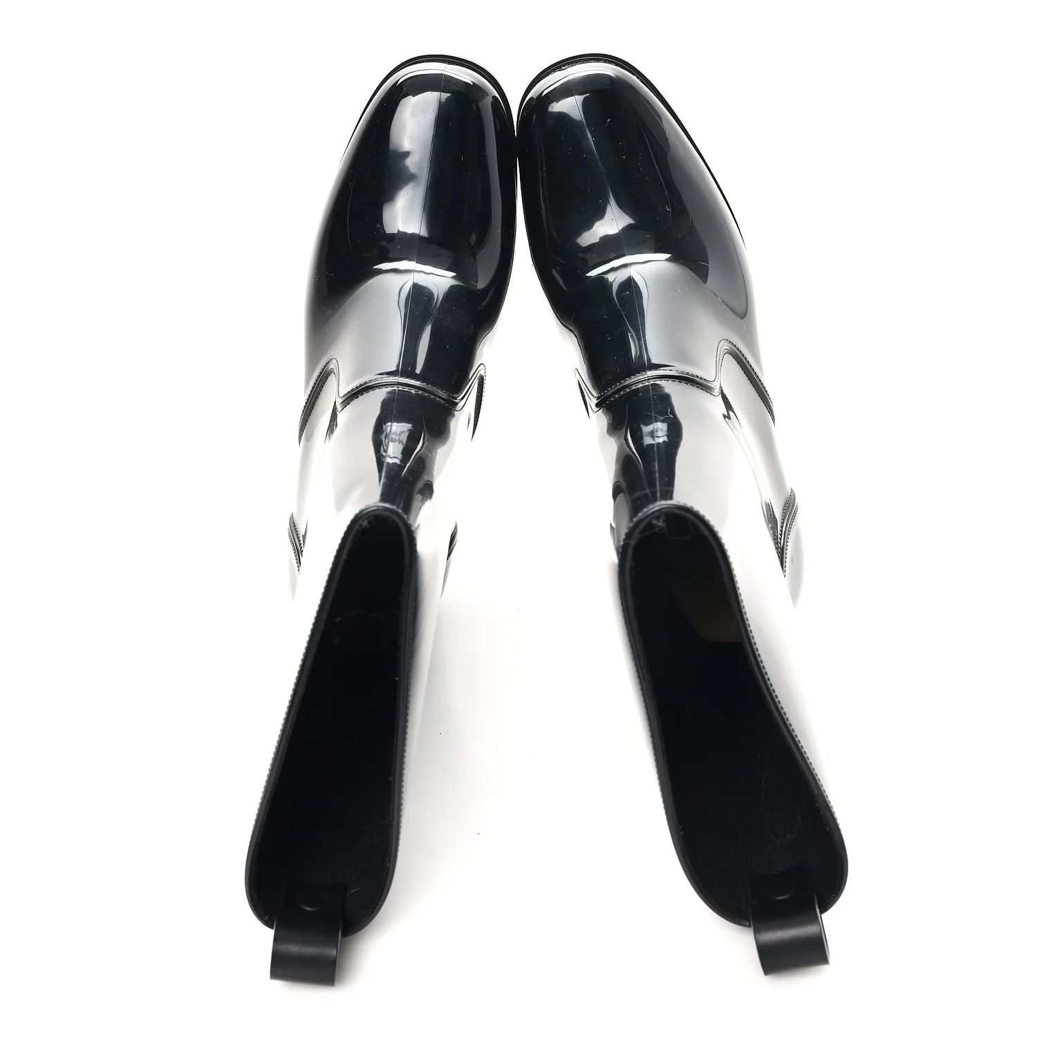 Recycled PVC Calfskin Loubirain 70 Boots 39 Black - Image 2