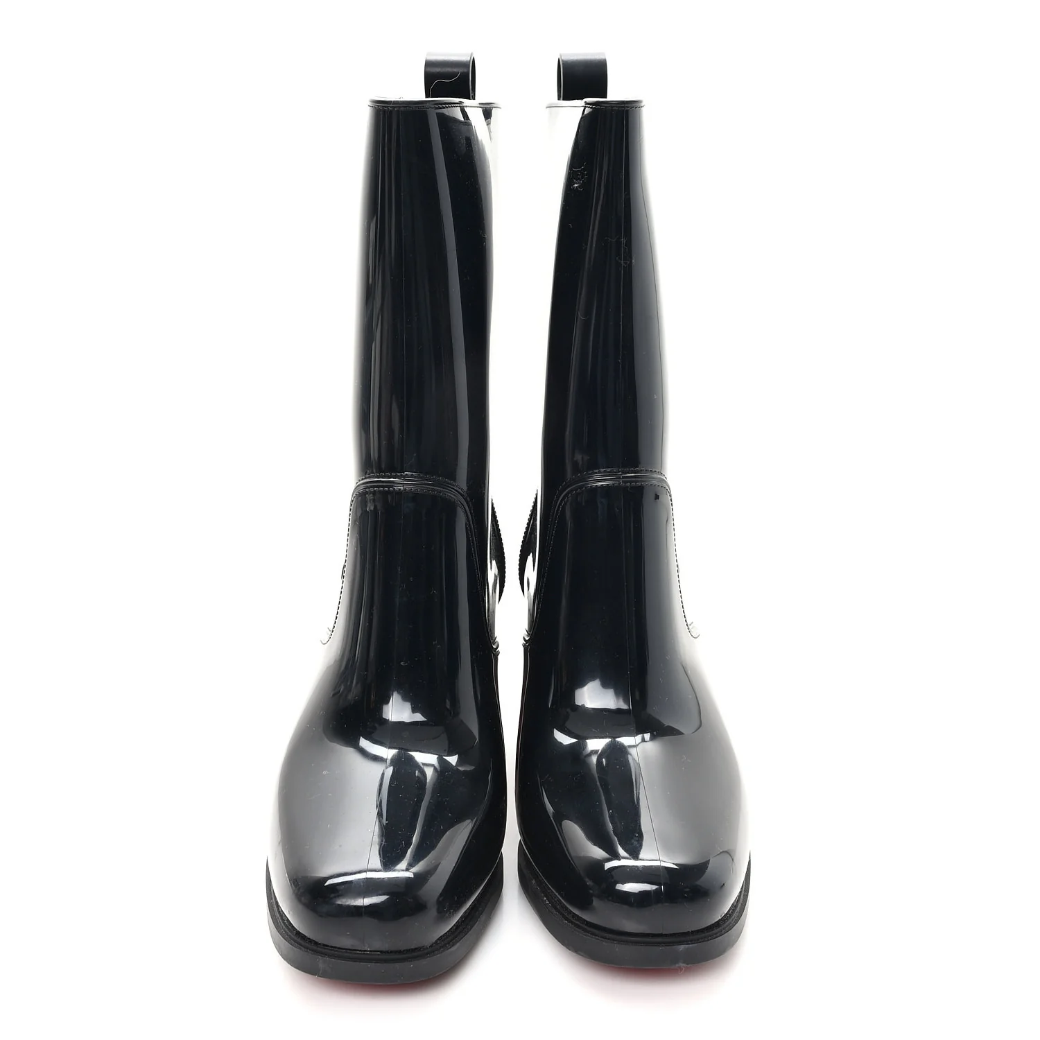 Recycled PVC Calfskin Loubirain 70 Boots 39 Black - Image 3