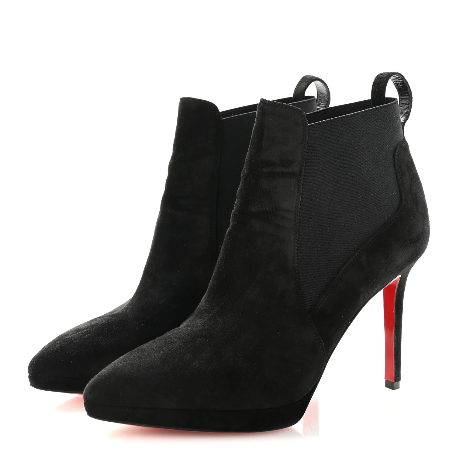 Suede Crochinetta 100 Ankle Boots 37.5 Black - Image 4