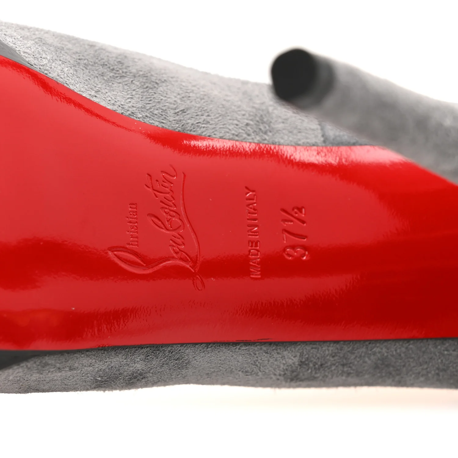 Suede Palais Royal Trepointe 140 Pumps 37.5 Grey - Image 7