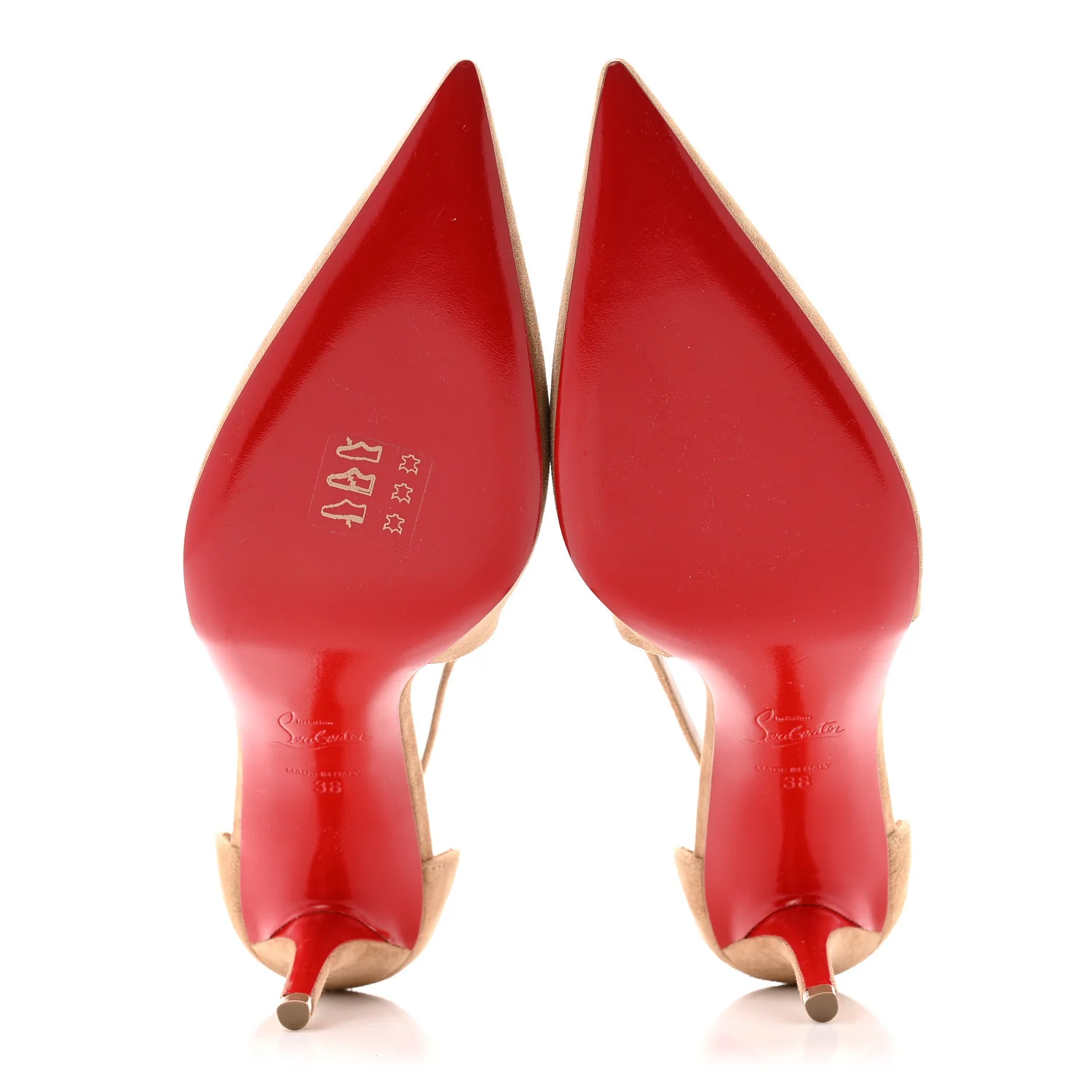 Veau Velours Cut Out Apostrophatoric 80 Pumps 38 Tan - Image 6