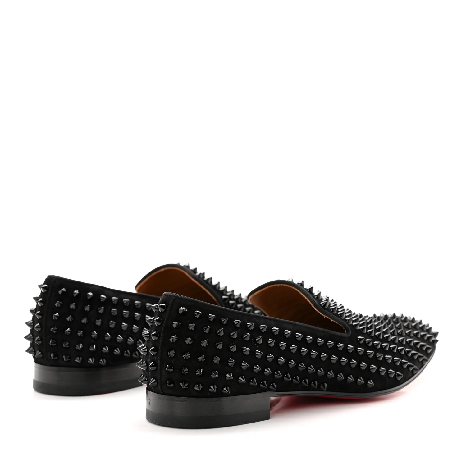Veau Velours Spikes Mens Dandelion Flat Loafers 42.5 Black - Image 5