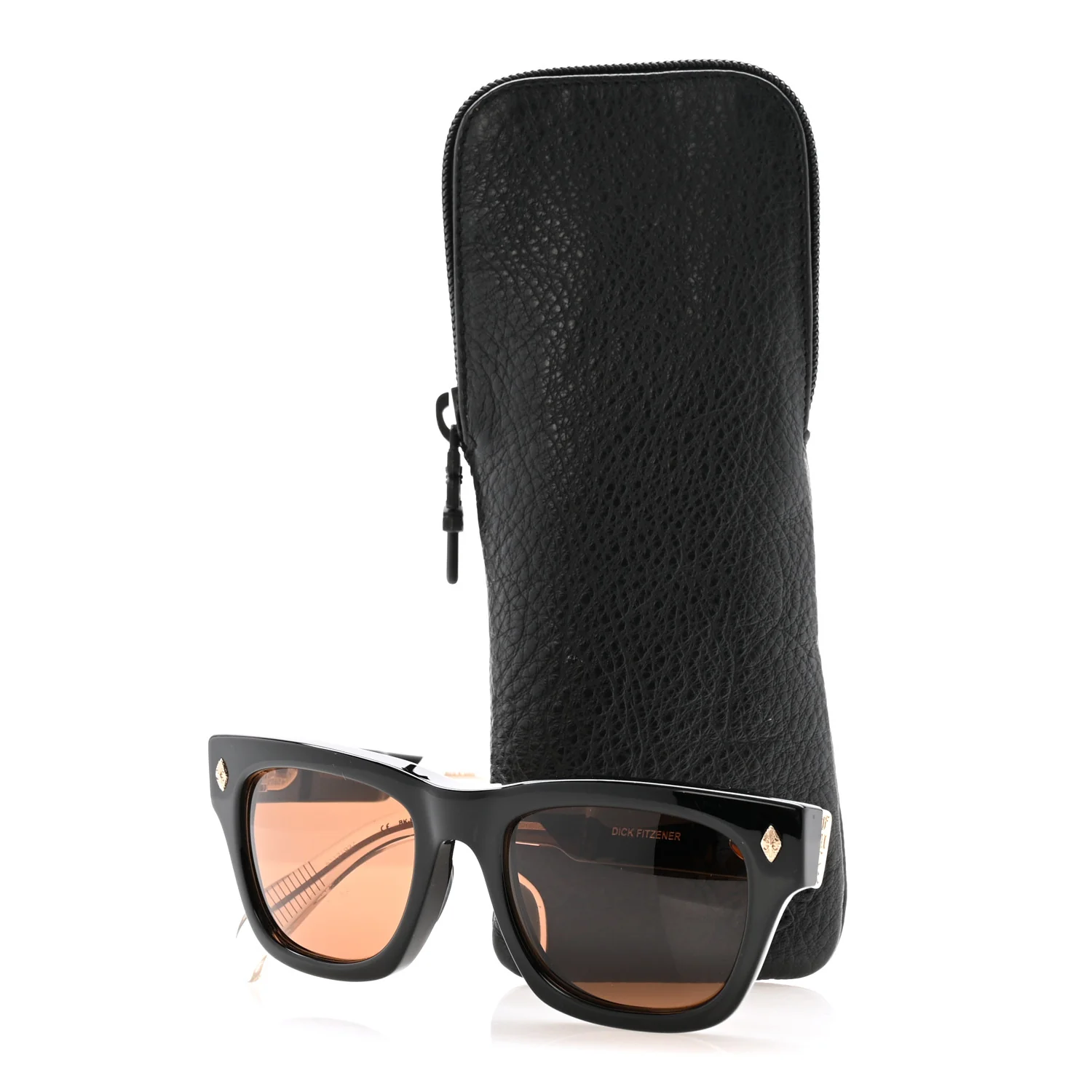 Acetate Dick Fitzener Sunglasses Black - Image 7