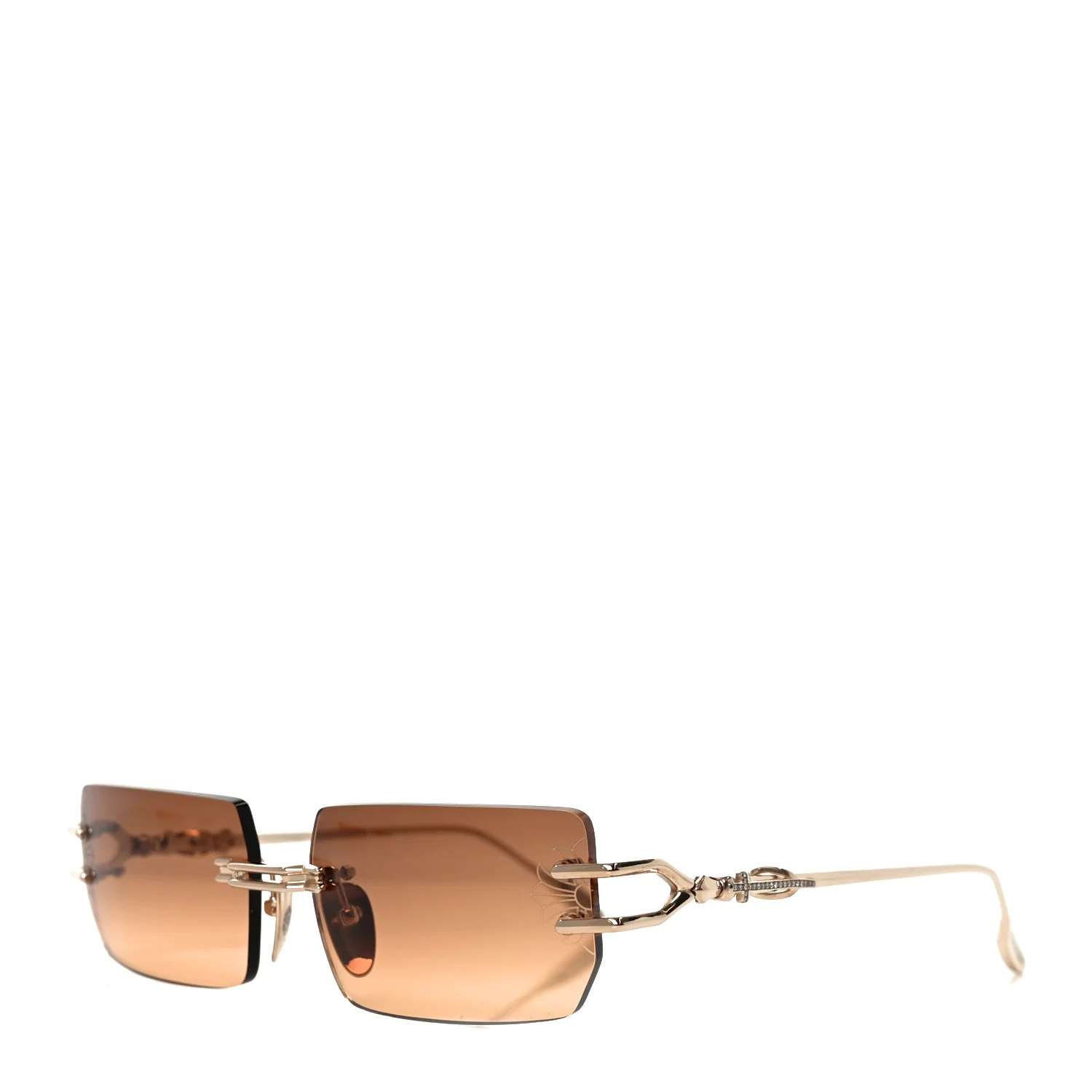 Metal Lordie Sunglasses Gold Brown