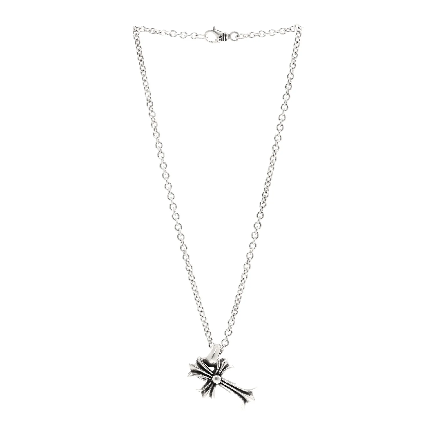 Sterling Silver Cross Pendant Necklace - Image 3