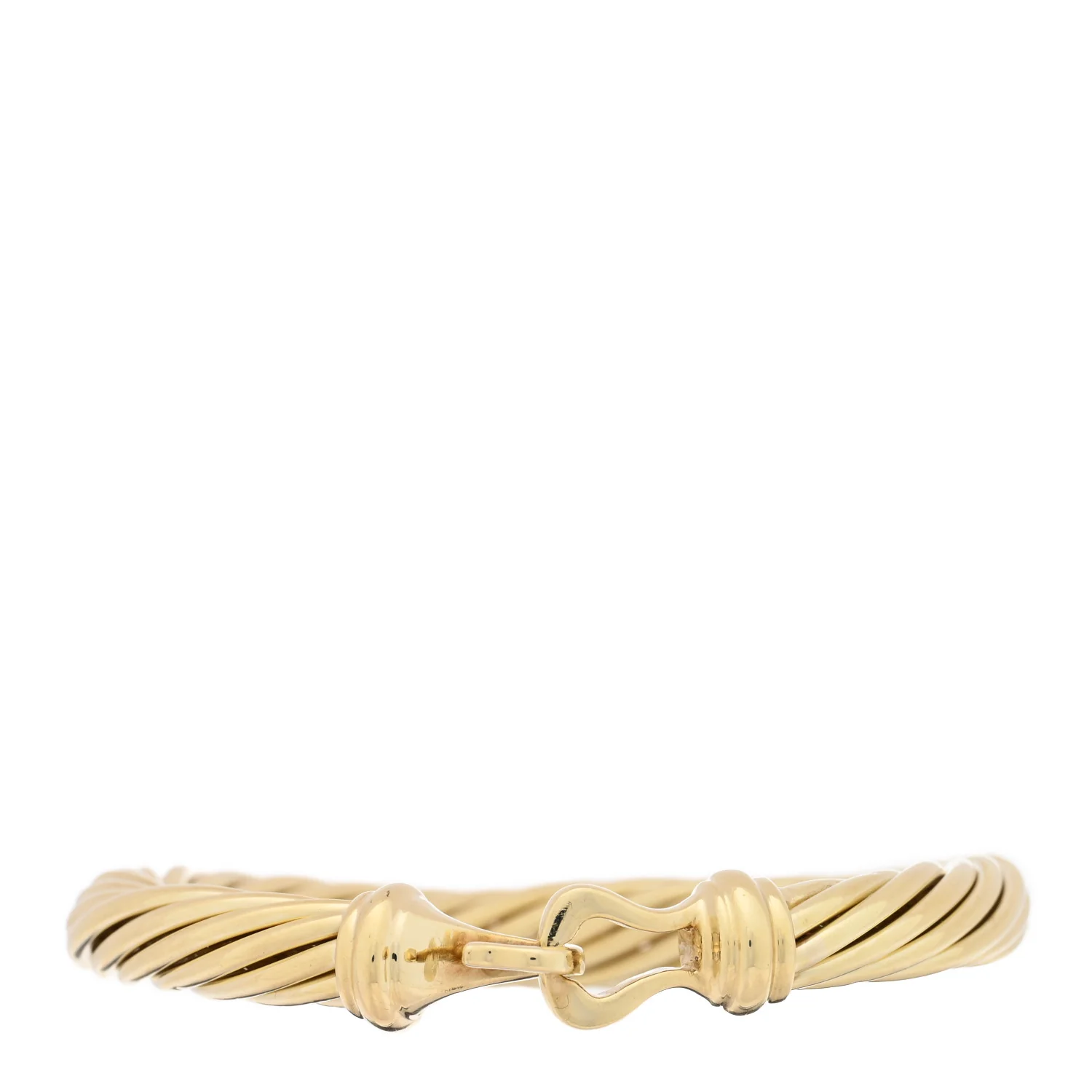 14K Yellow Gold 7mm Buckle Cable Bracelet