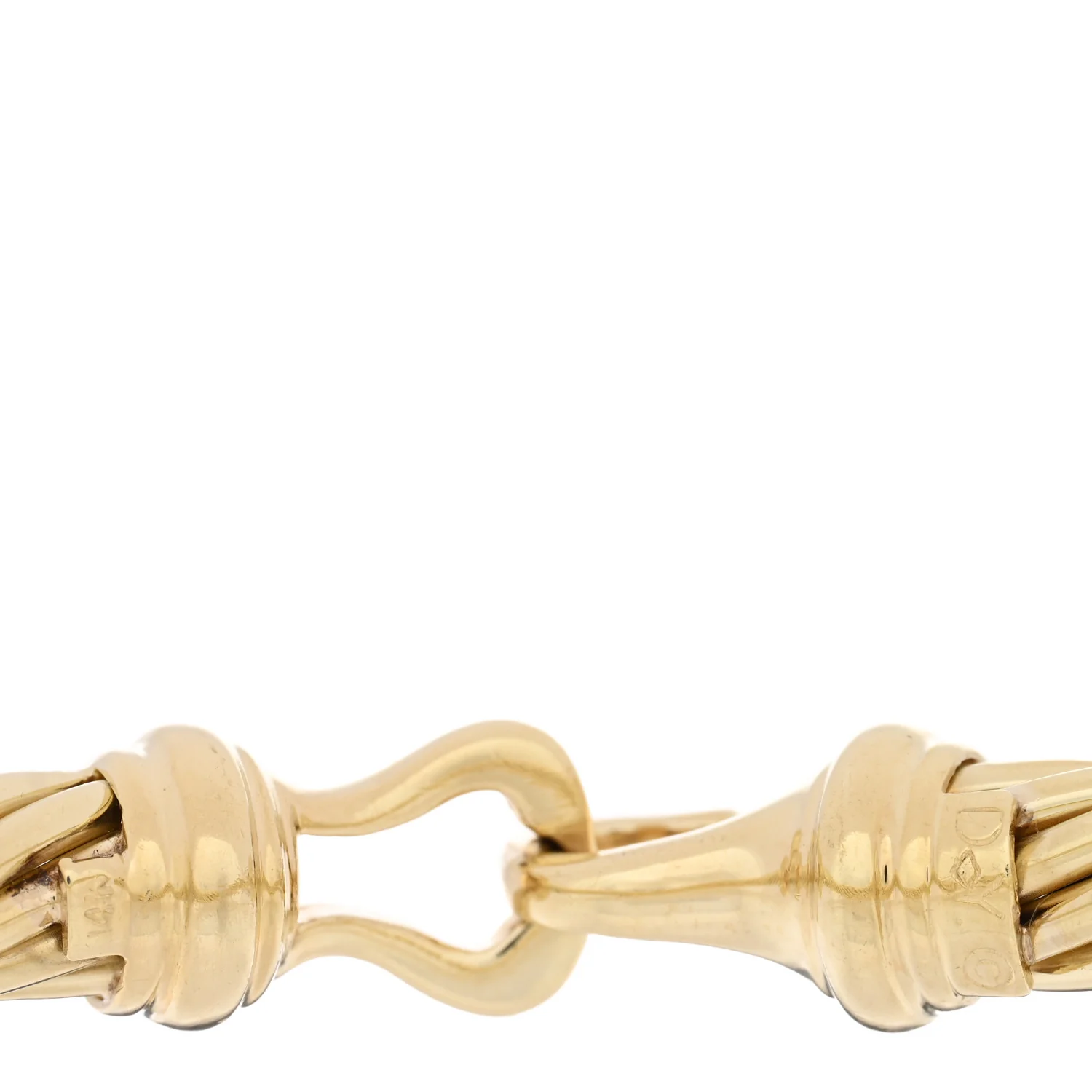 14K Yellow Gold 7mm Buckle Cable Bracelet - Image 3