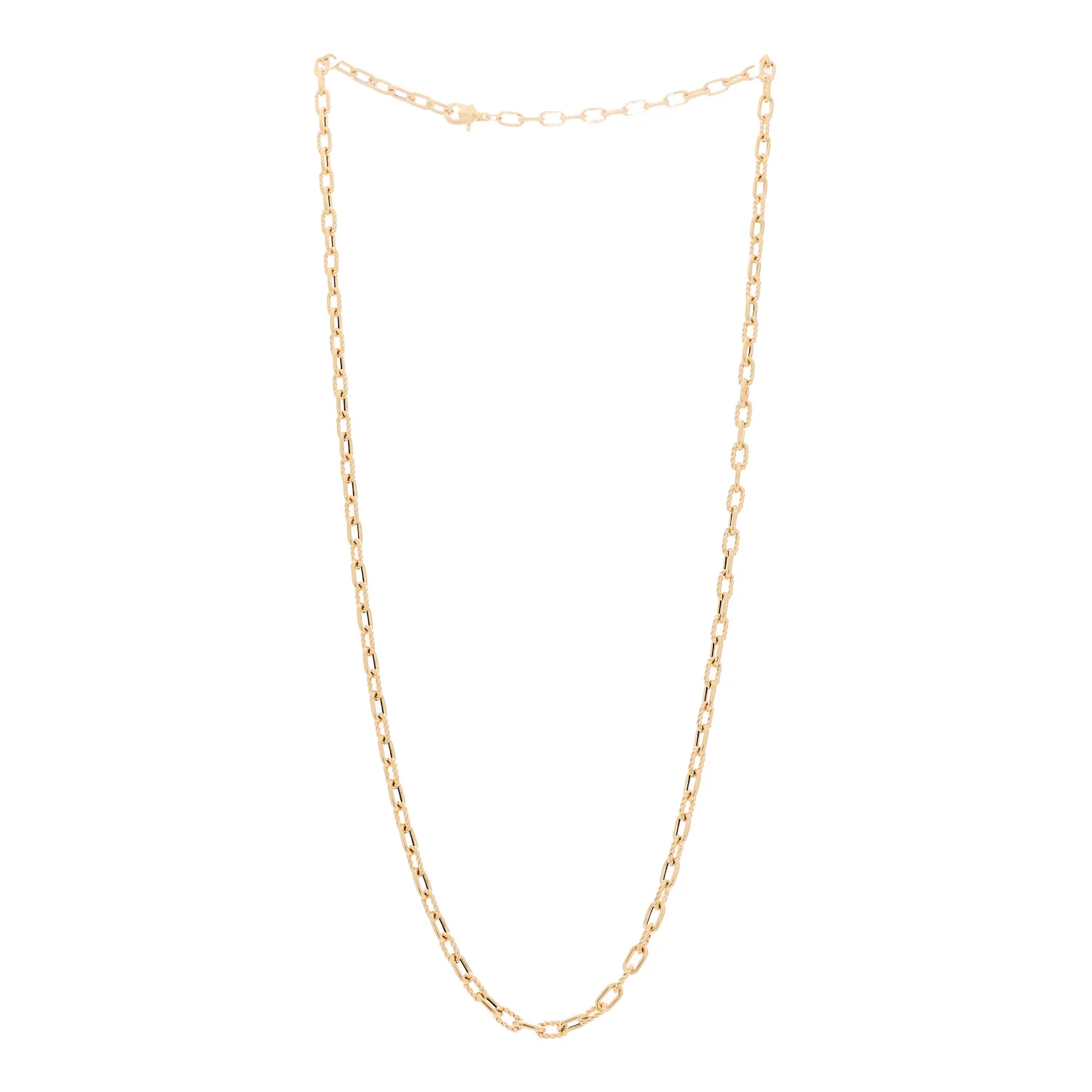 18K Yellow Gold 3mm Madison Chain Necklace - Image 3