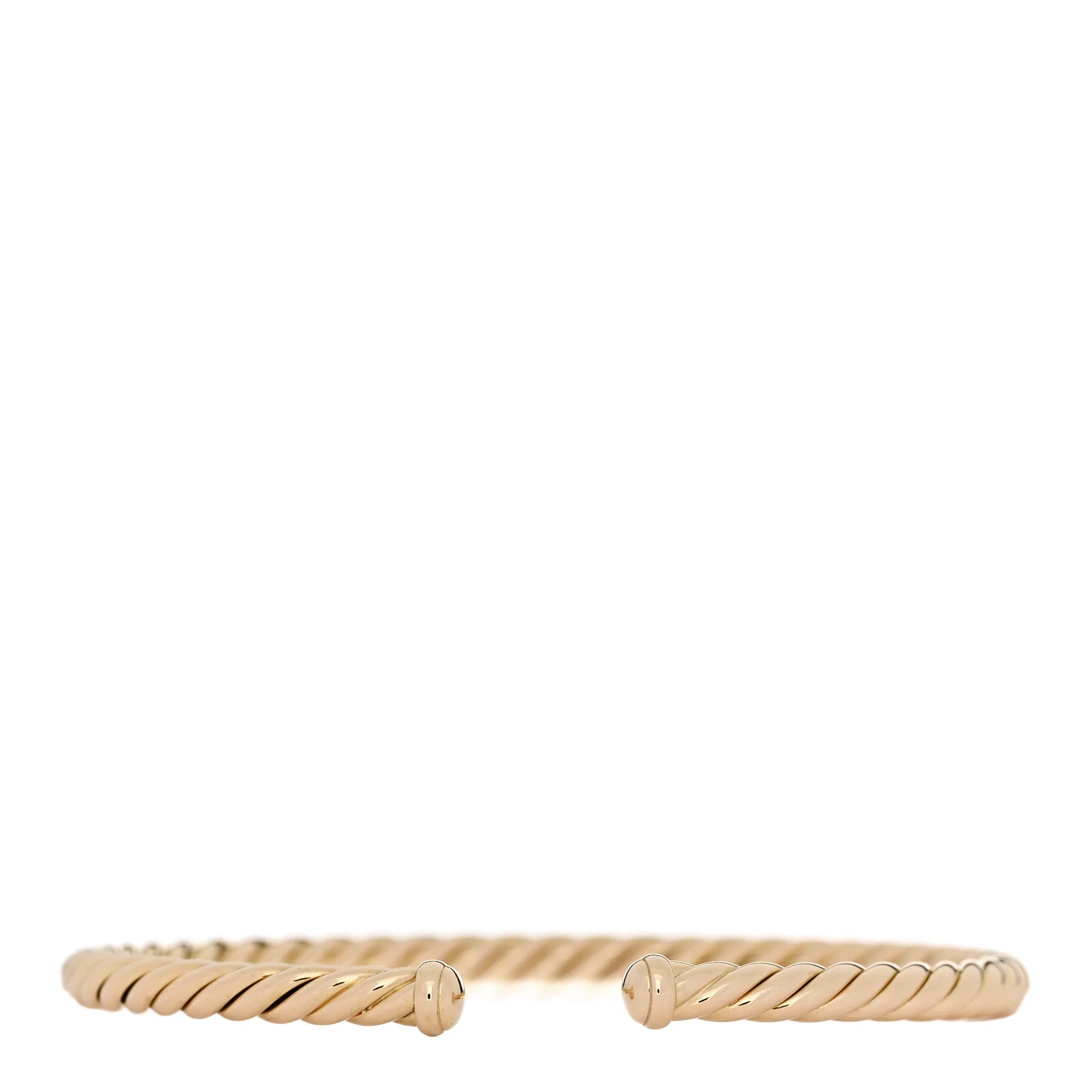 18K Yellow Gold 4mm Cablespira Flex Bracelet - Image 2