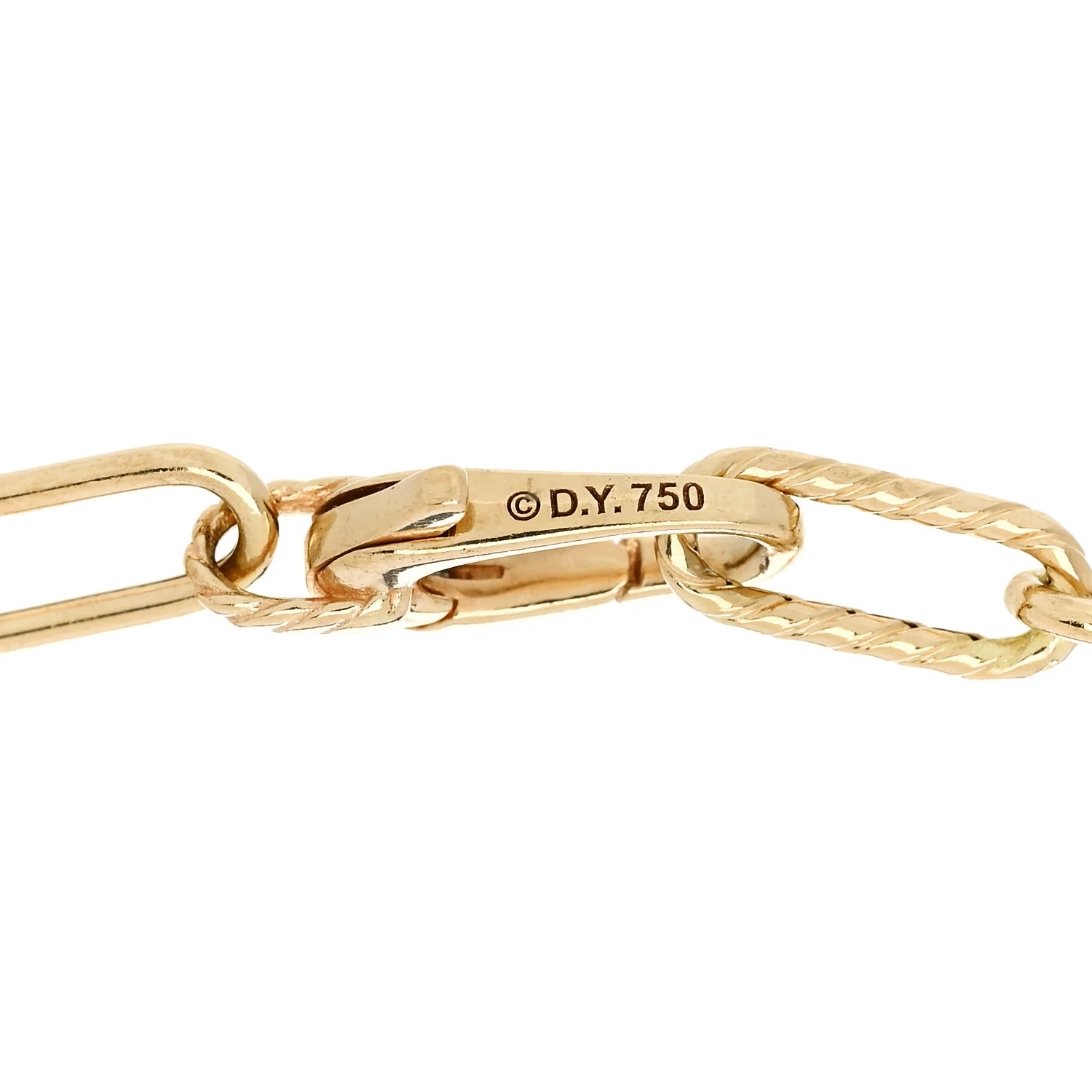 18K Yellow Gold 4mm Madison Classic Chain Bracelet - Image 4
