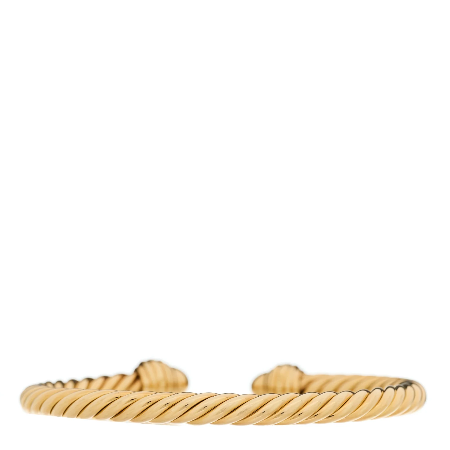 18K Yellow Gold Diamond 5mm Classic Cablespira Bracelet - Image 2