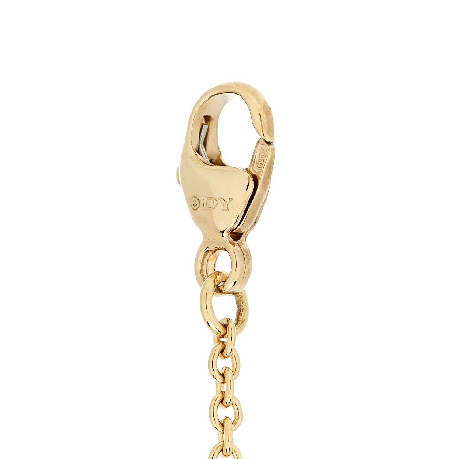 18K Yellow Gold Diamond Initial M Chain Bracelet - Image 4