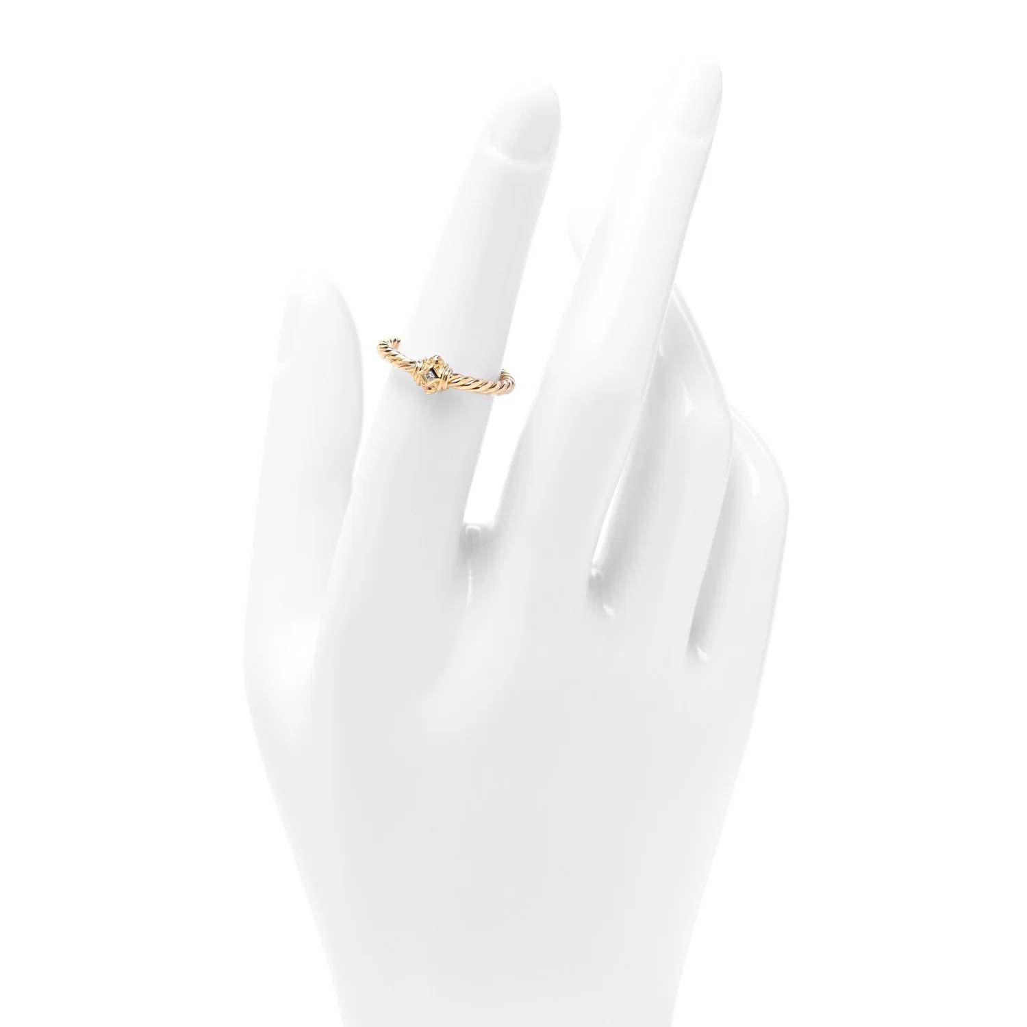 18K Yellow Gold Diamond Renaissance Station Ring 52 6 - Image 2