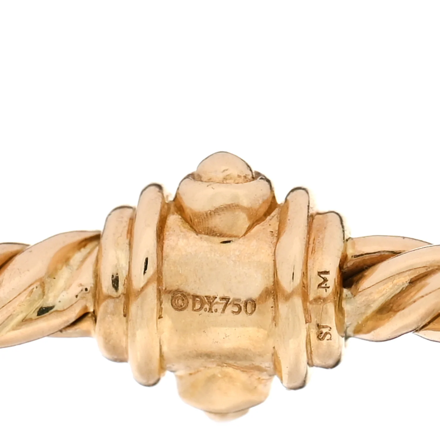 18K Yellow Gold Diamond Renaissance Station Ring 52 6 - Image 4