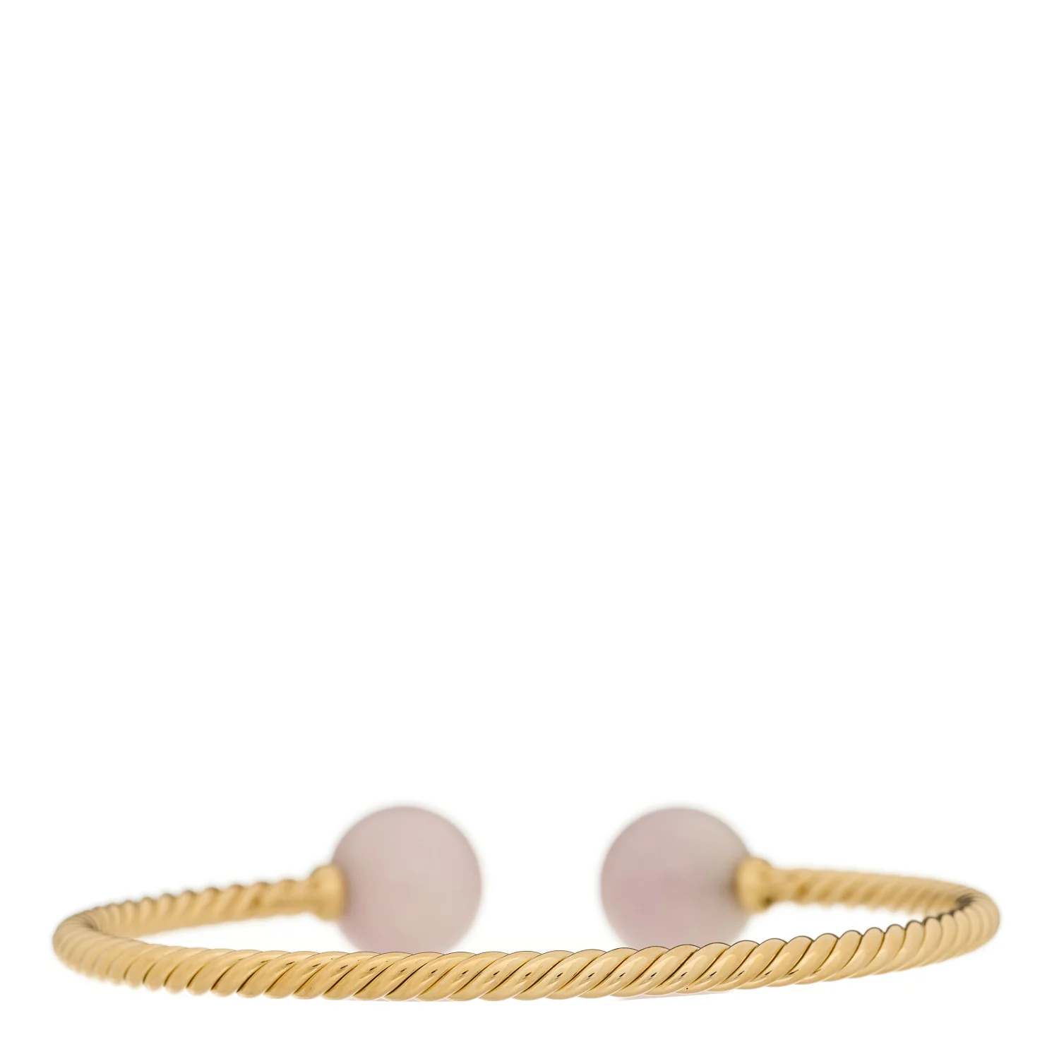 18K Yellow Gold Kunzite 12.5mm Solari Bead Bracelet - Image 2