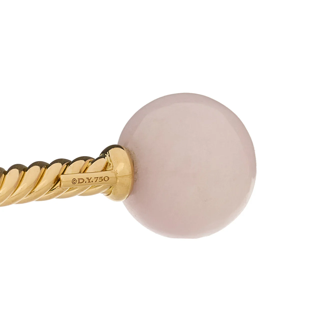 18K Yellow Gold Kunzite 12.5mm Solari Bead Bracelet - Image 3