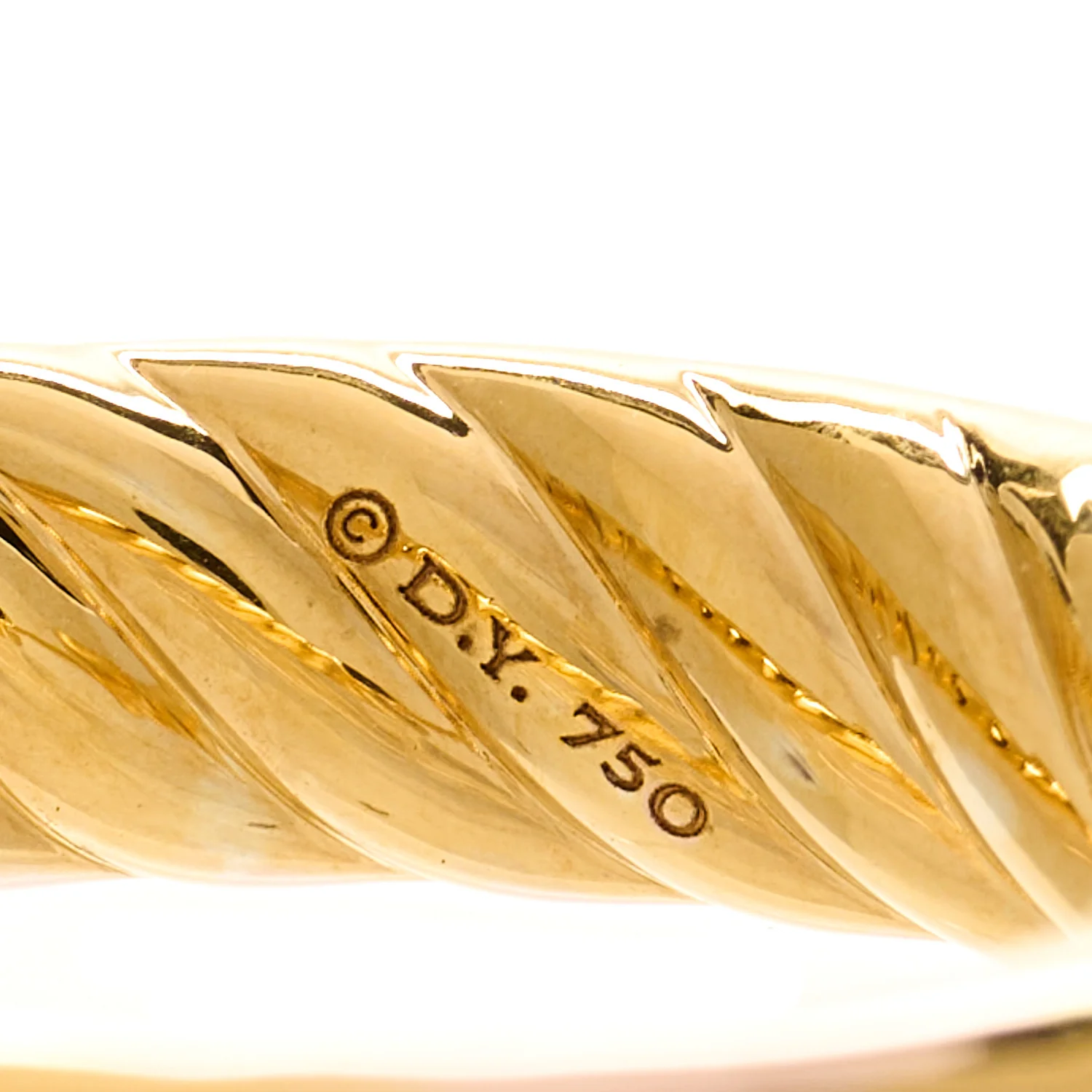 18K Yellow Gold Mercer Hoop Earrings - Image 4